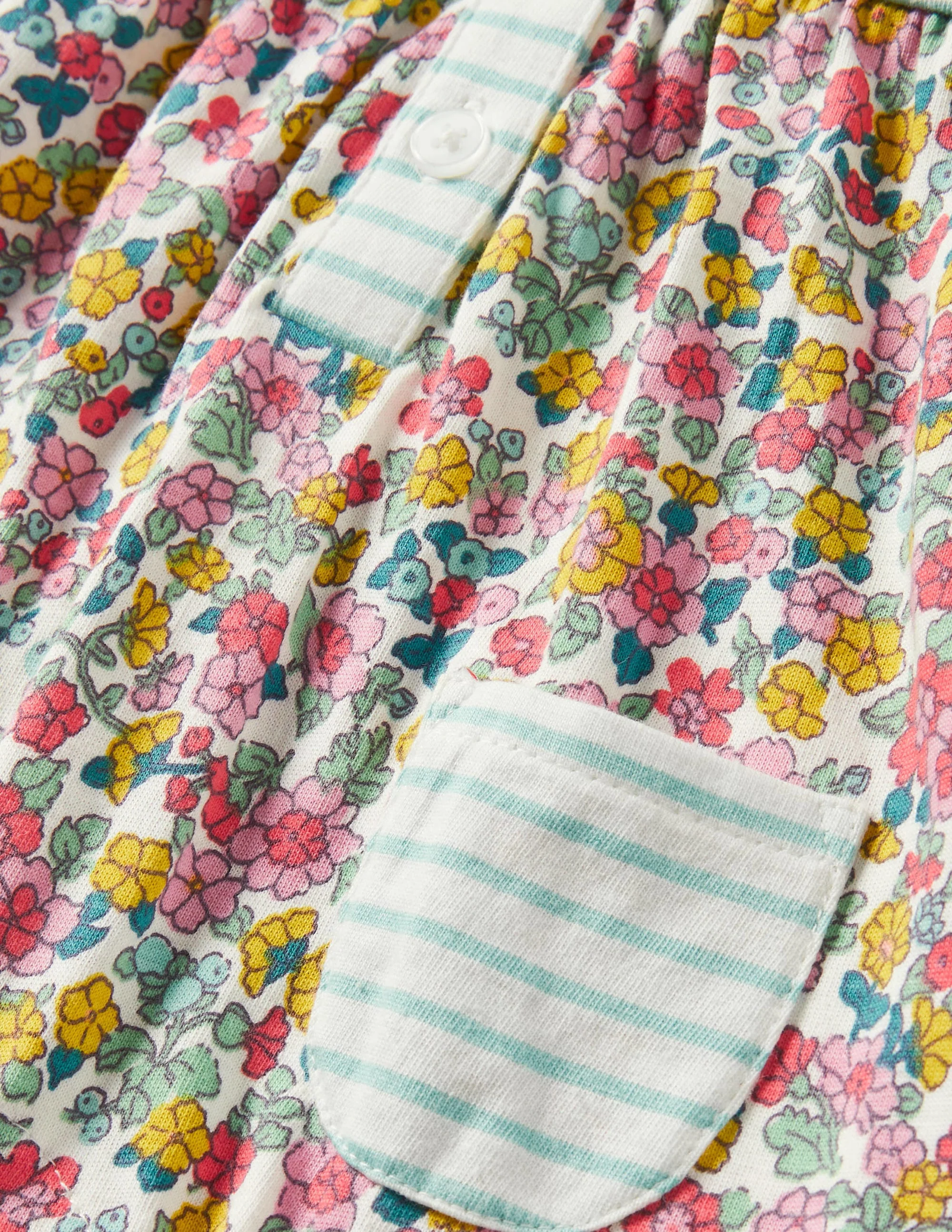Jerseystrampler mit Mustermix-Bunt, Vintage-Blumenbeet - Image 3