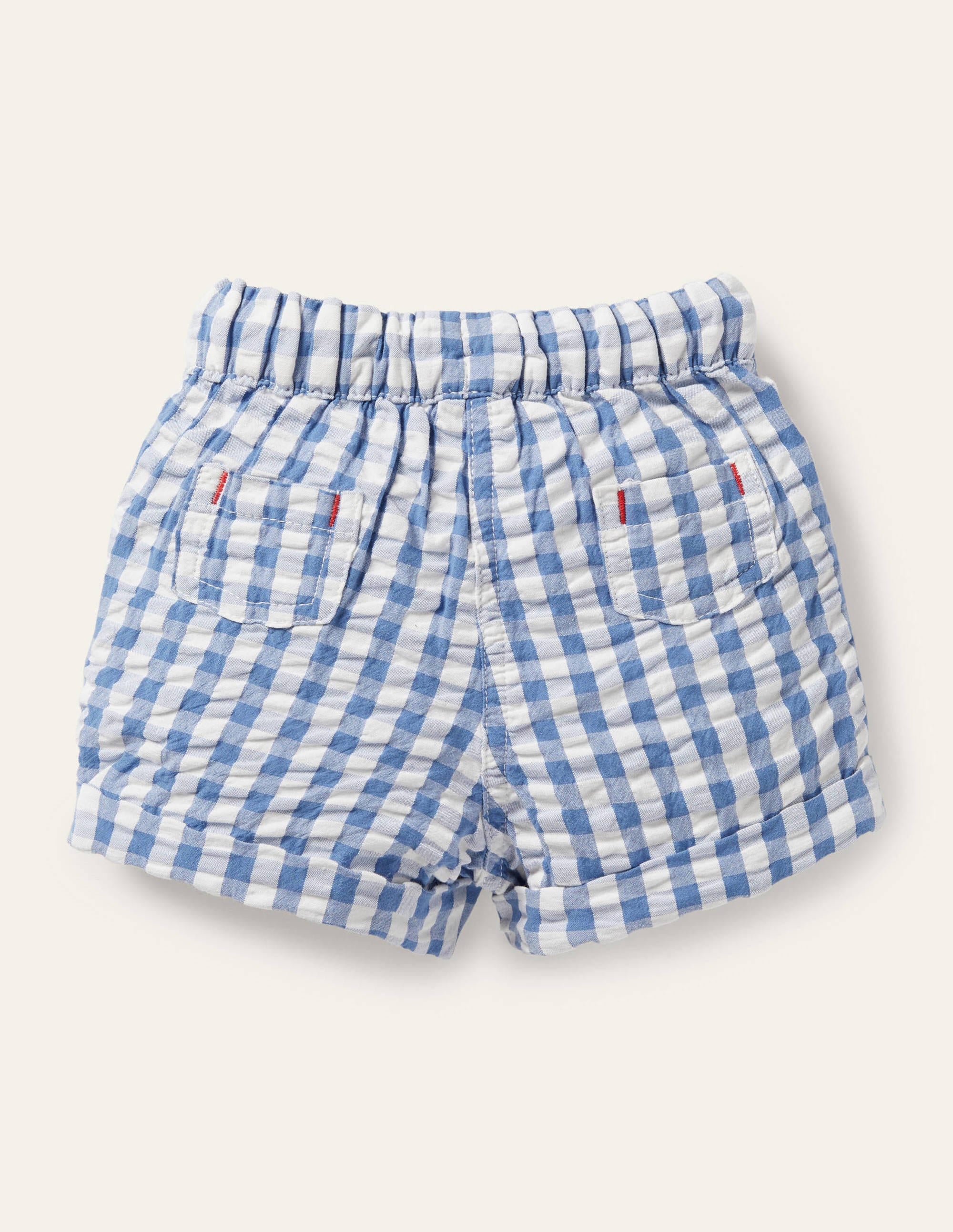 Karierte Webshorts-Meerblau, Vichykaros - Image 2