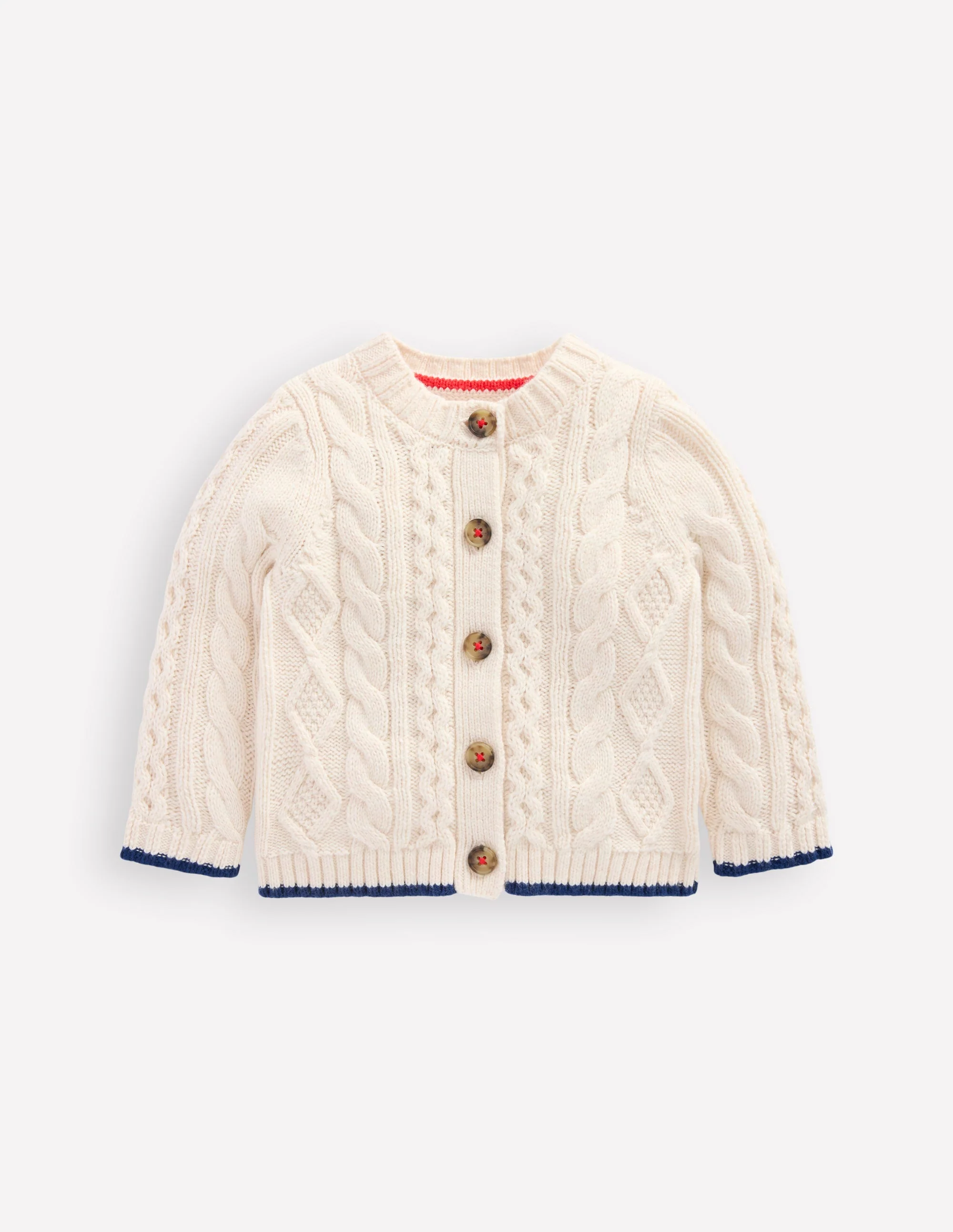 Klassische Strickjacke mit Zopfmuster-Anenome