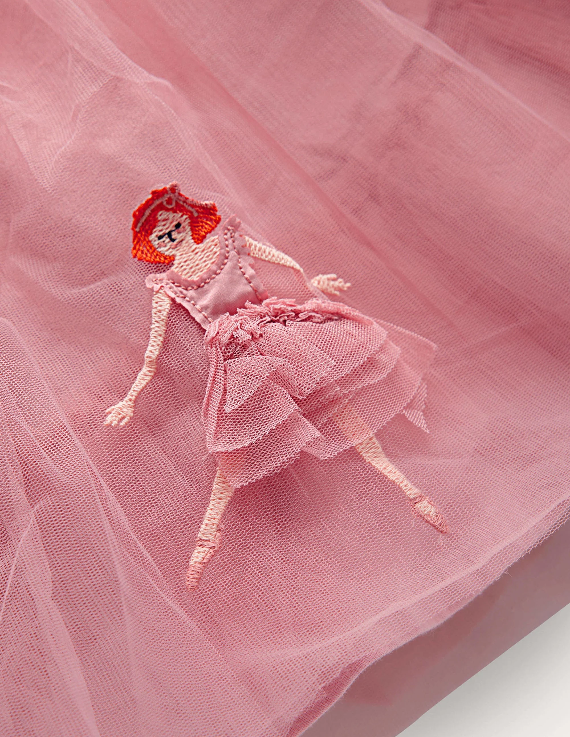 Kleid aus Samt und Tüll mit Applikation-Mandelrosa Ballerinas - Image 3
