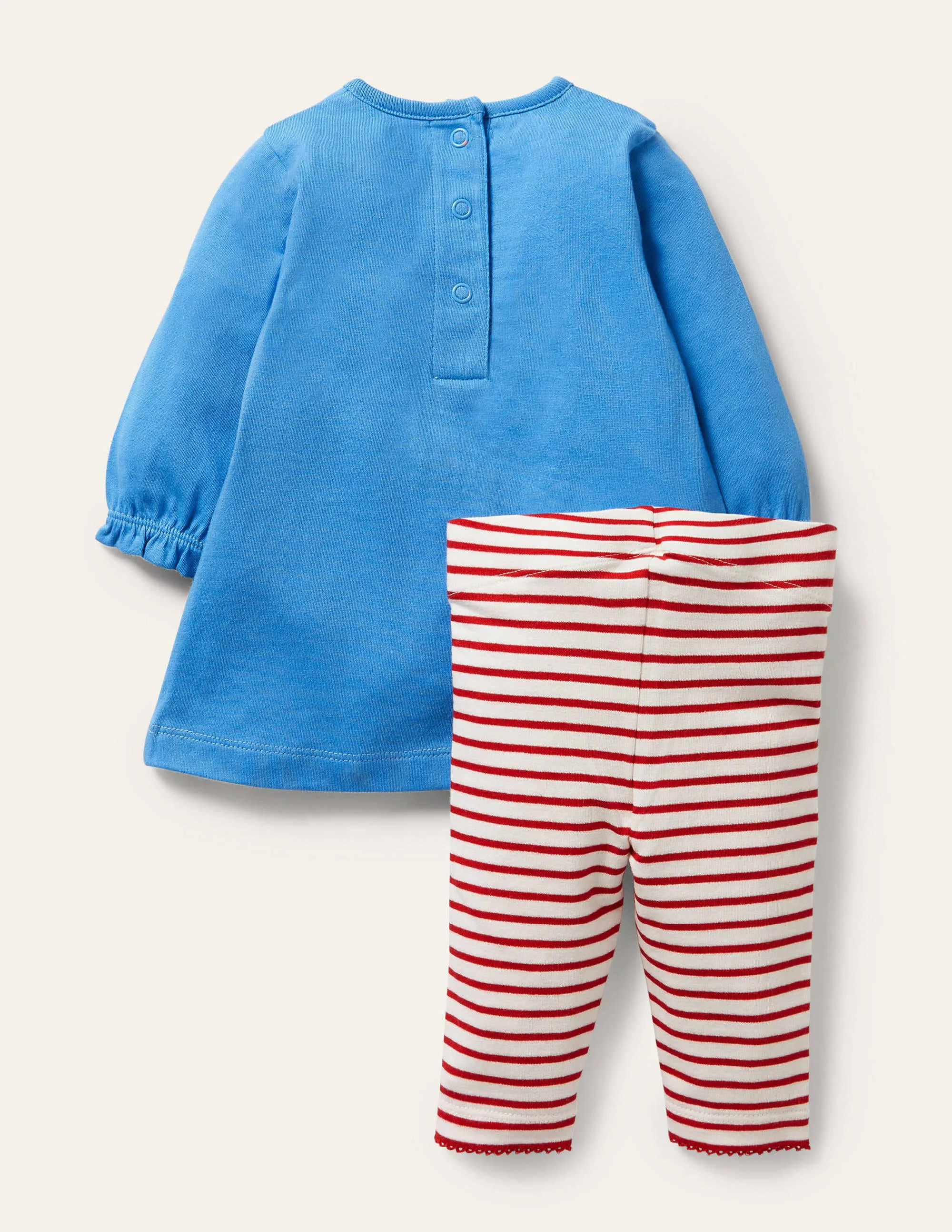 Kleid-Set mit großer Applikation-Helles Glockenblumenblau, Krippenszene - Image 2