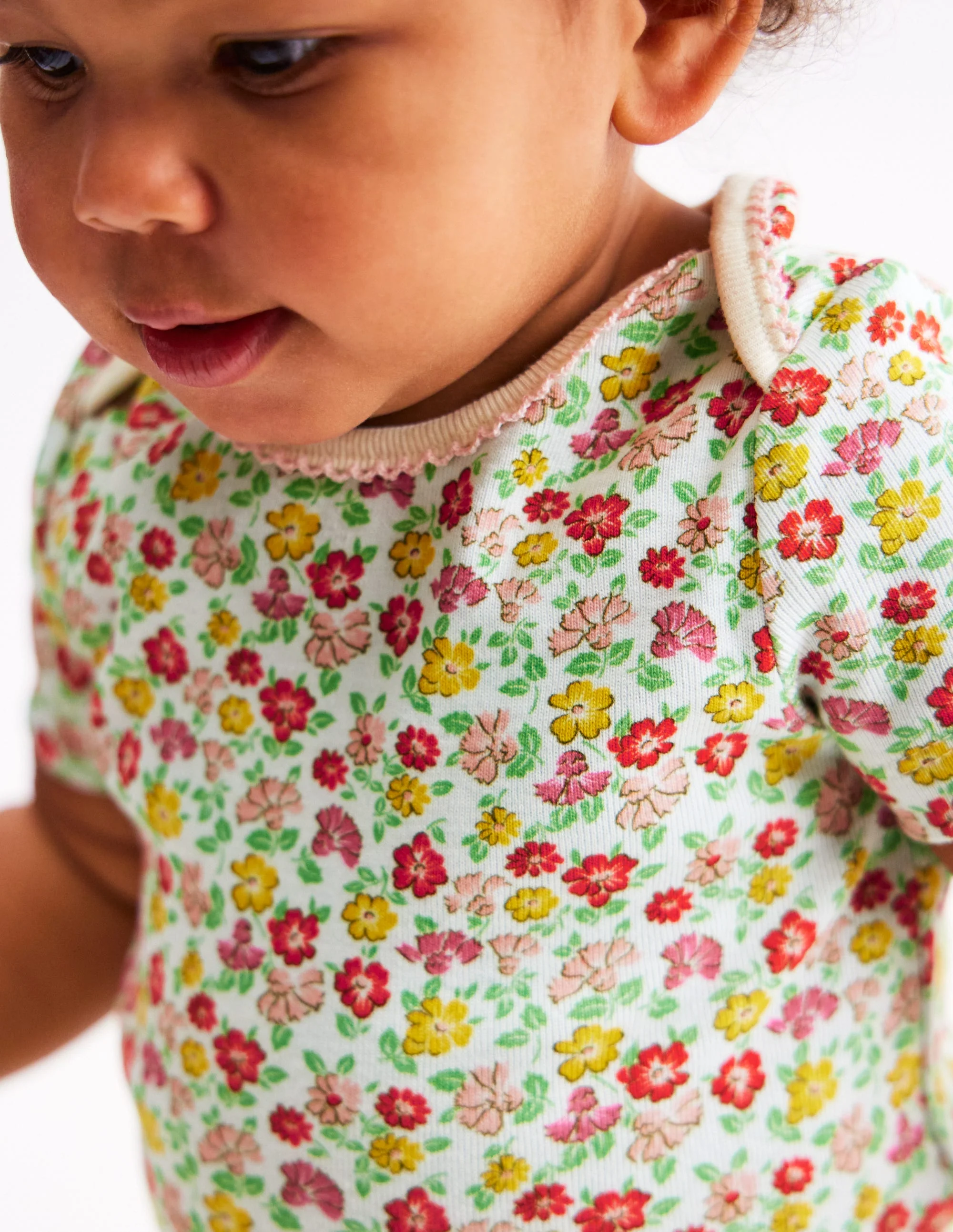 Kurze Strampler im Doppelpack-Bunt Sommer Blumenbeet