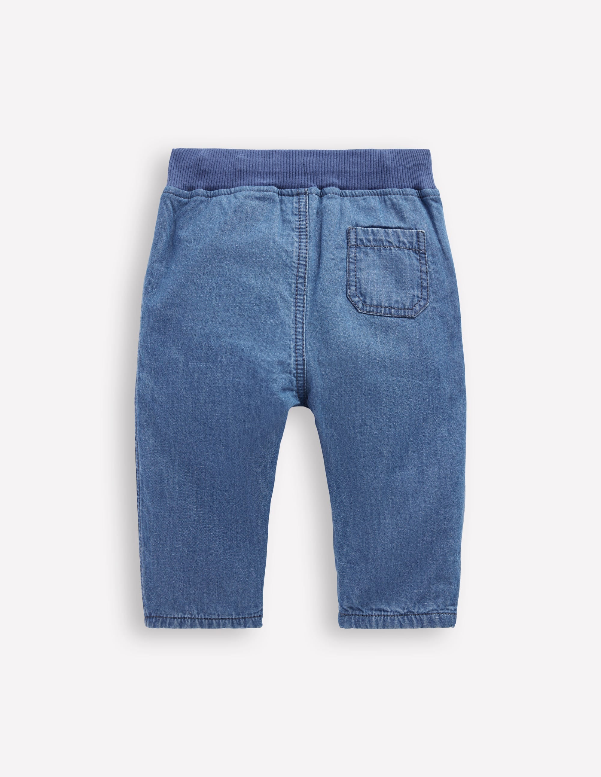 Kuschelige, gefütterte Hose-Blauer Faux Uni - Image 2