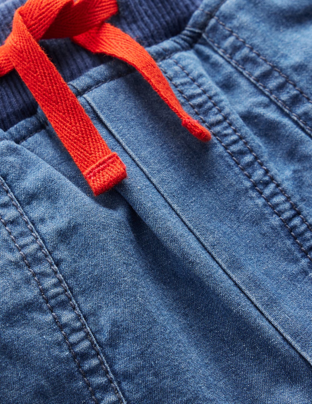 Kuschelige, gefütterte Hose-Blauer Faux Uni - Image 3