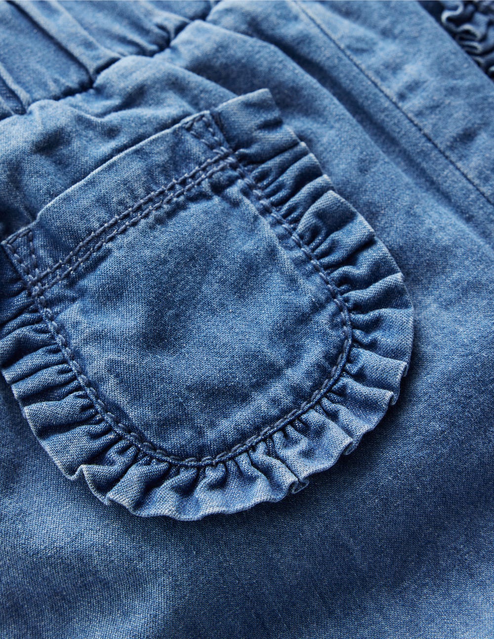 Kuschelige, gefütterte Hose-Blauer Faux Uni - Image 3