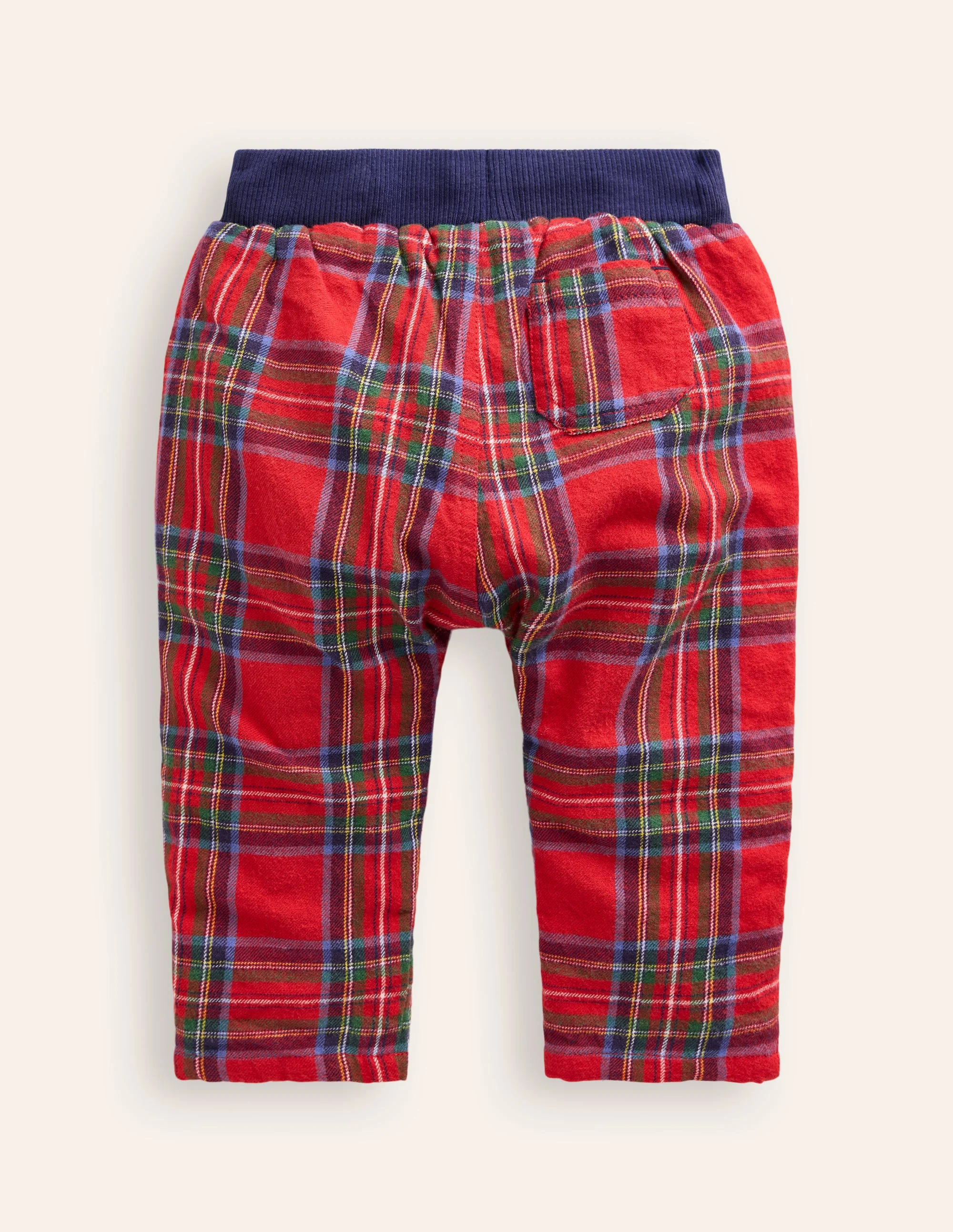 Kuschelige, gefütterte Hose-Rot und Blau, Kariert - Image 2
