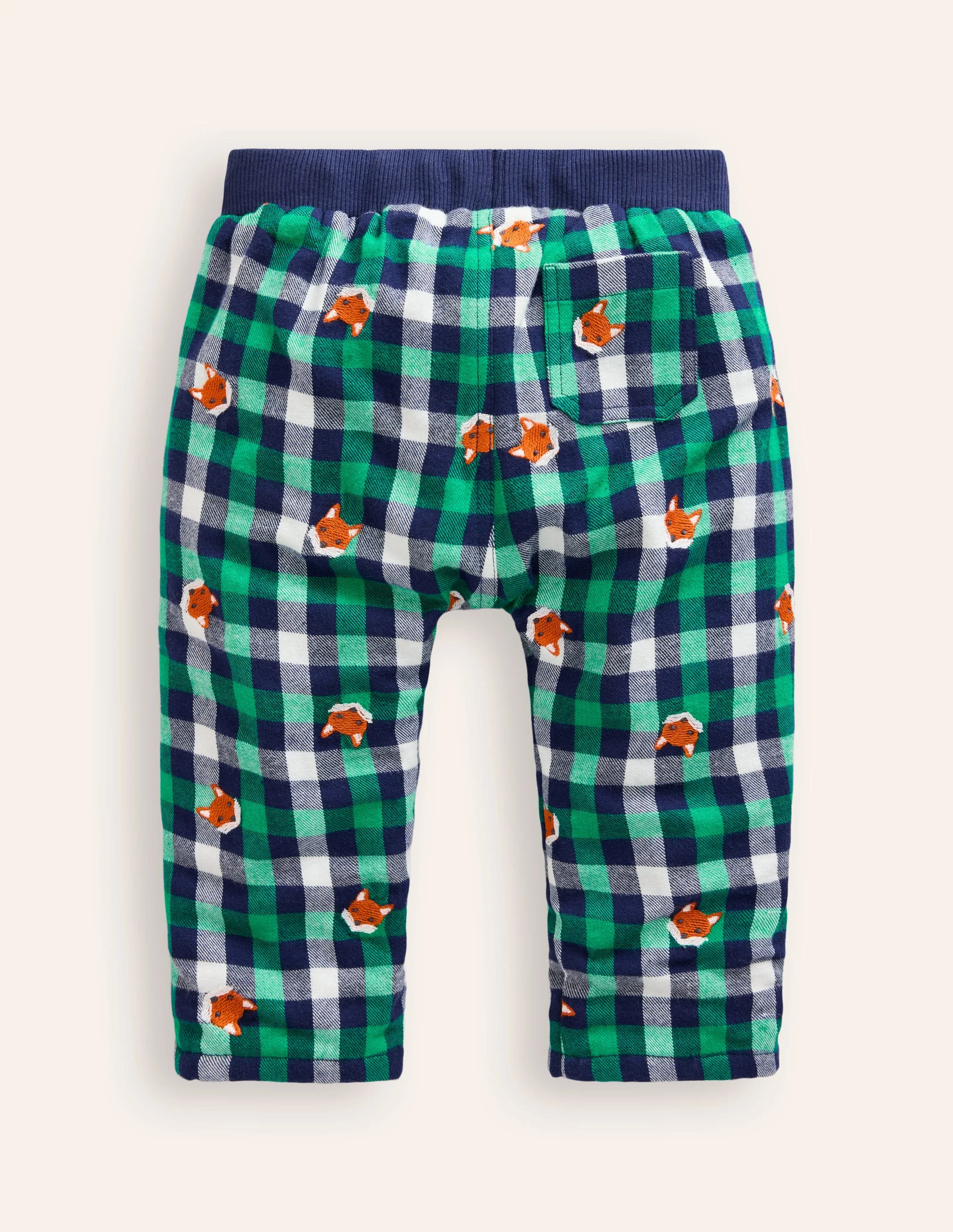 Kuschelige, gefütterte Hose-Vichykaro Füchse - Image 2