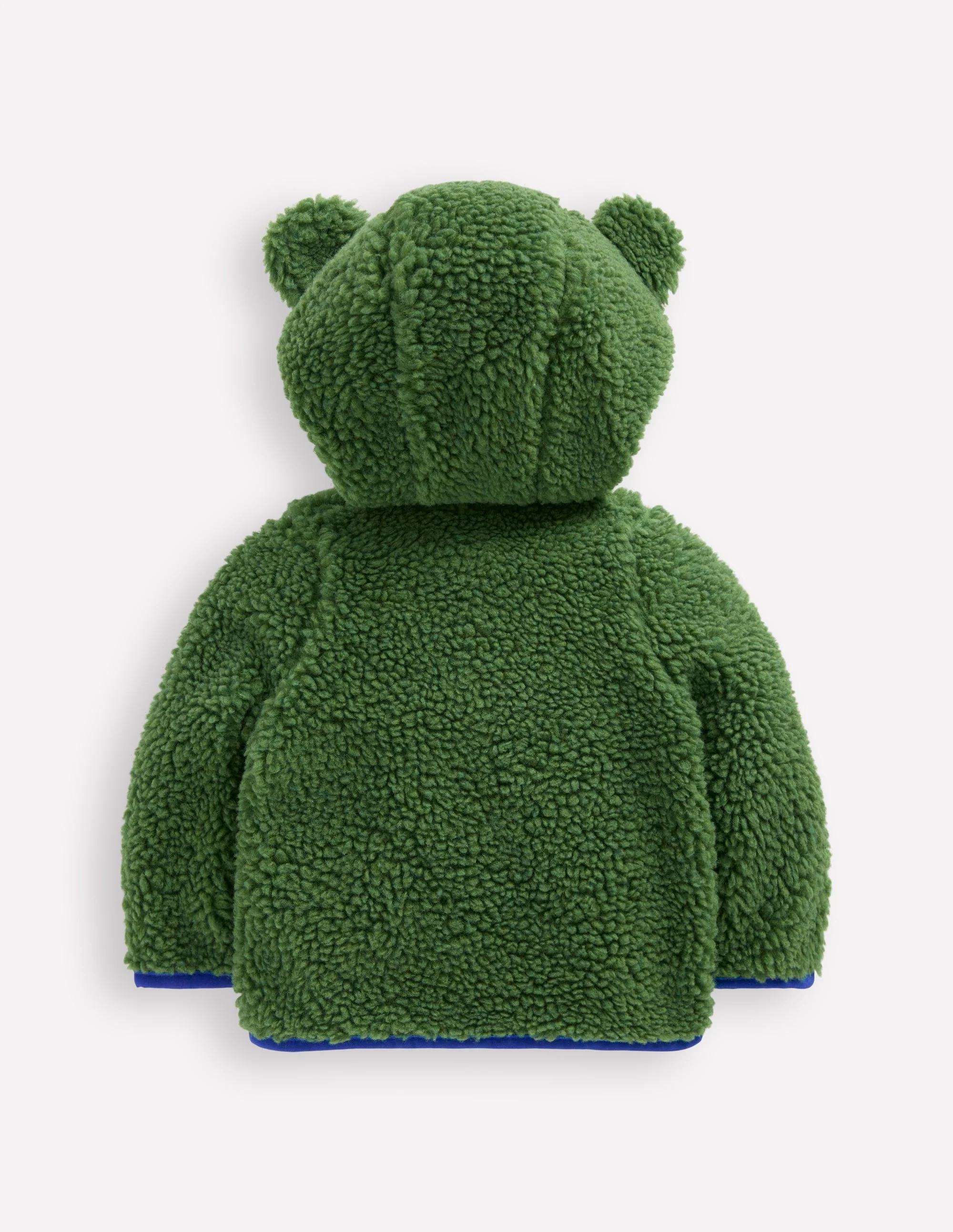 Kuschelige, originelle Teddyfell-Jacke für Jungen-Brokkoligrün Frosch - Image 2