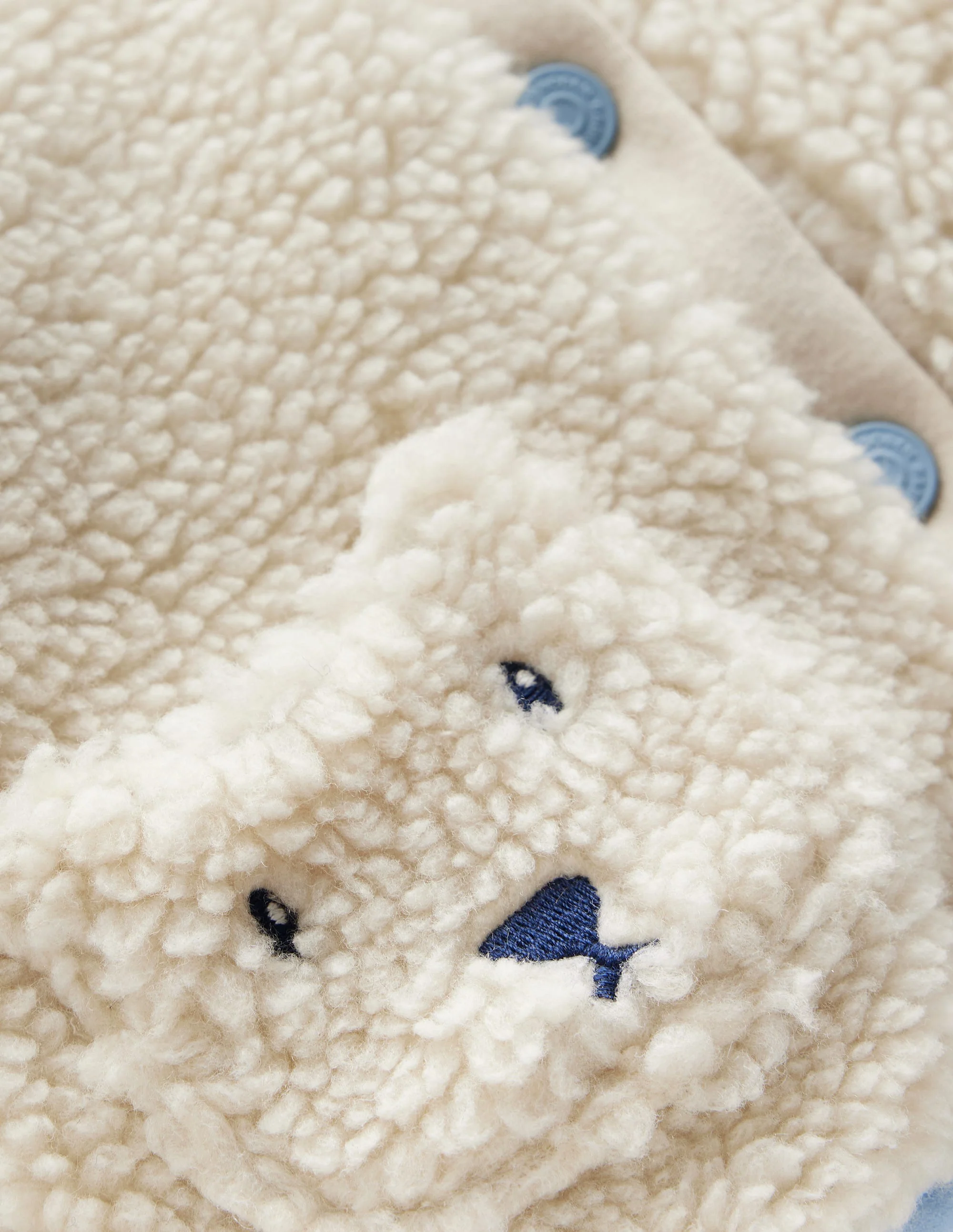 Kuschelige, originelle Teddyfell-Jacke für Mädchen-Haferbeige Bären - Image 3