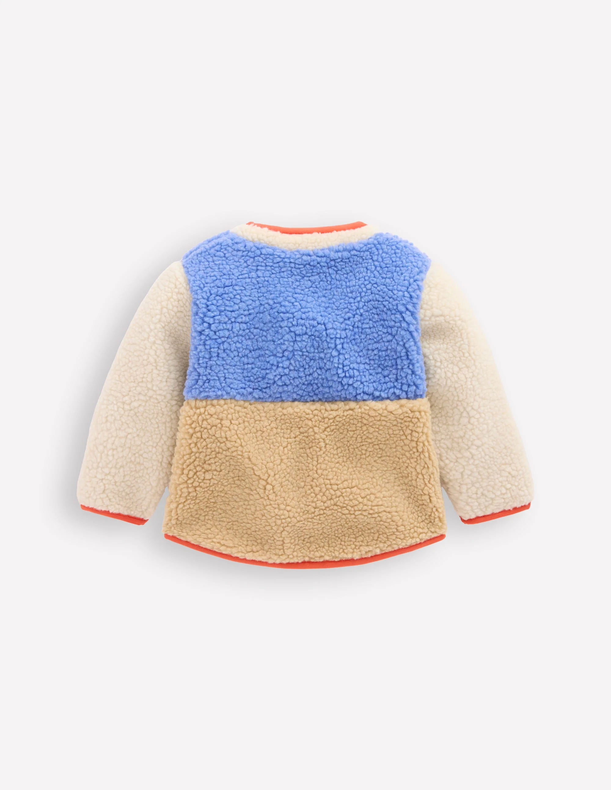 Kuschelige Teddyfell-Jacke-Bunt Blockfarben - Image 2
