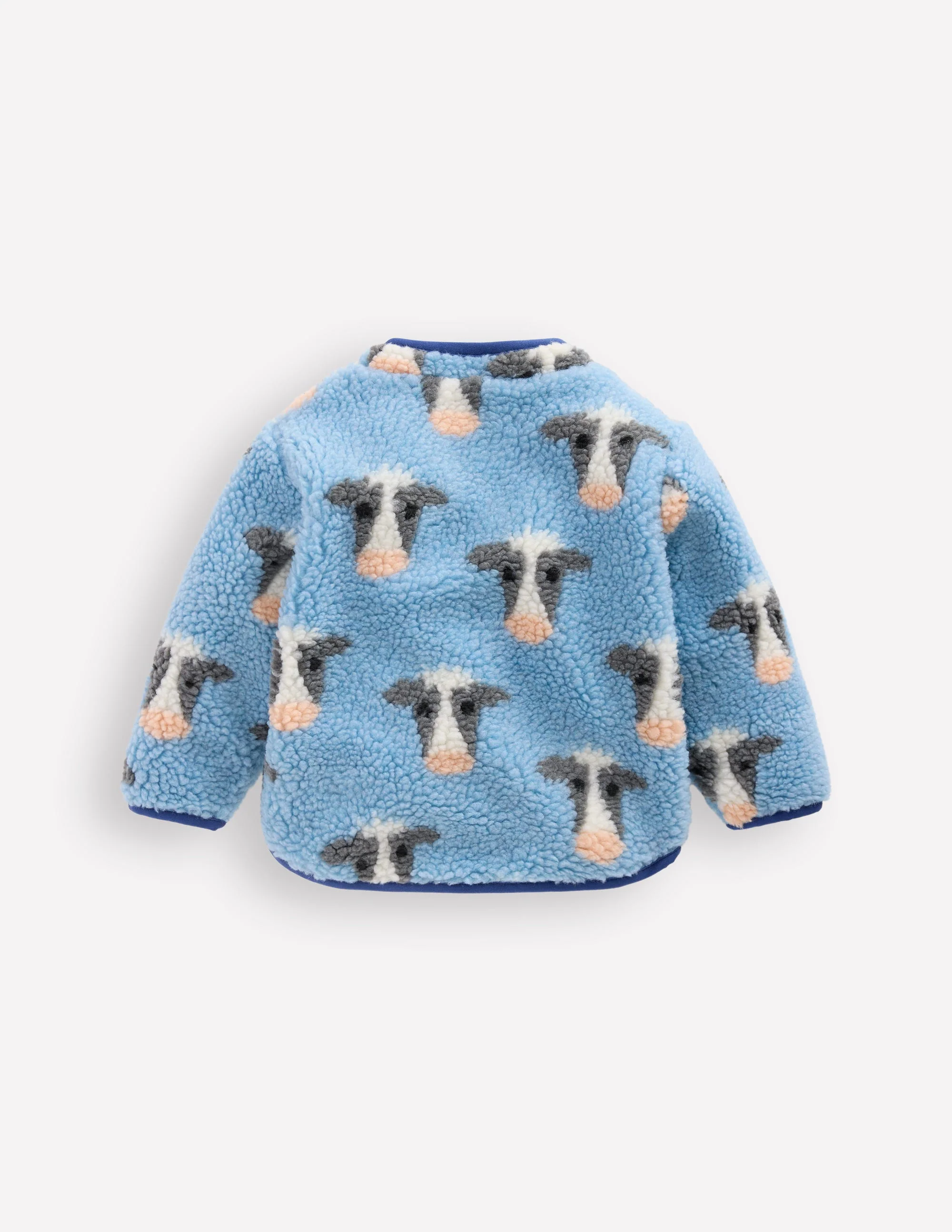 Kuschelige Teddyfell-Jacke-Gletscherblau Kühe - Image 2