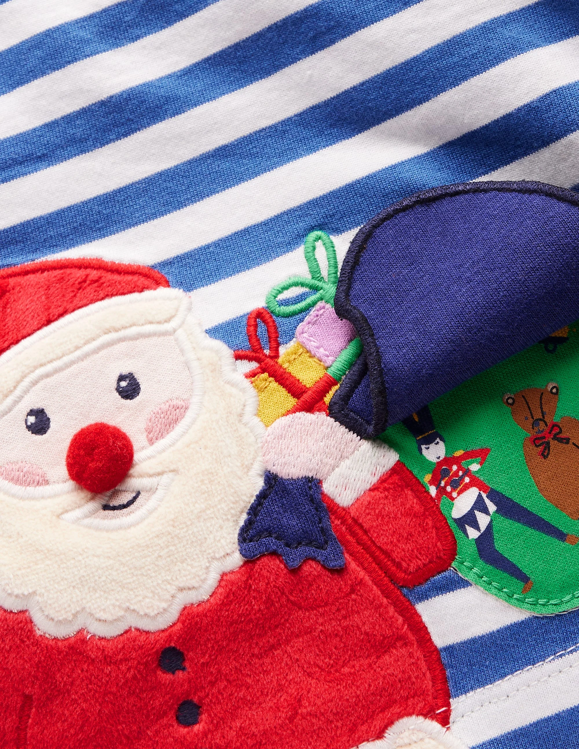Langärmliges T-Shirt mit Applikation-Blauhäher Weihnachtsmann - Image 3