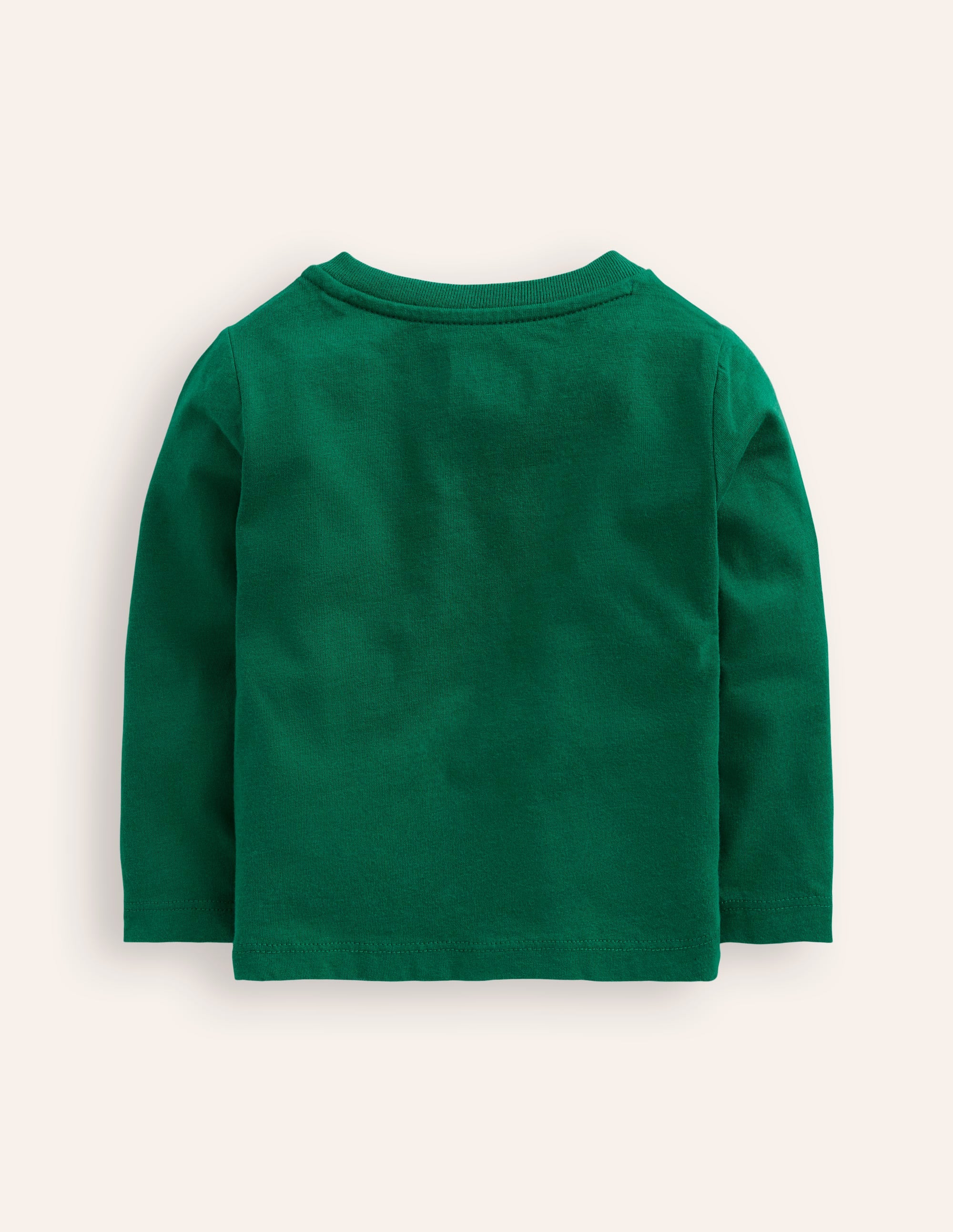 Langärmliges T-Shirt mit Applikation-Juwelengrün Zug - Image 2