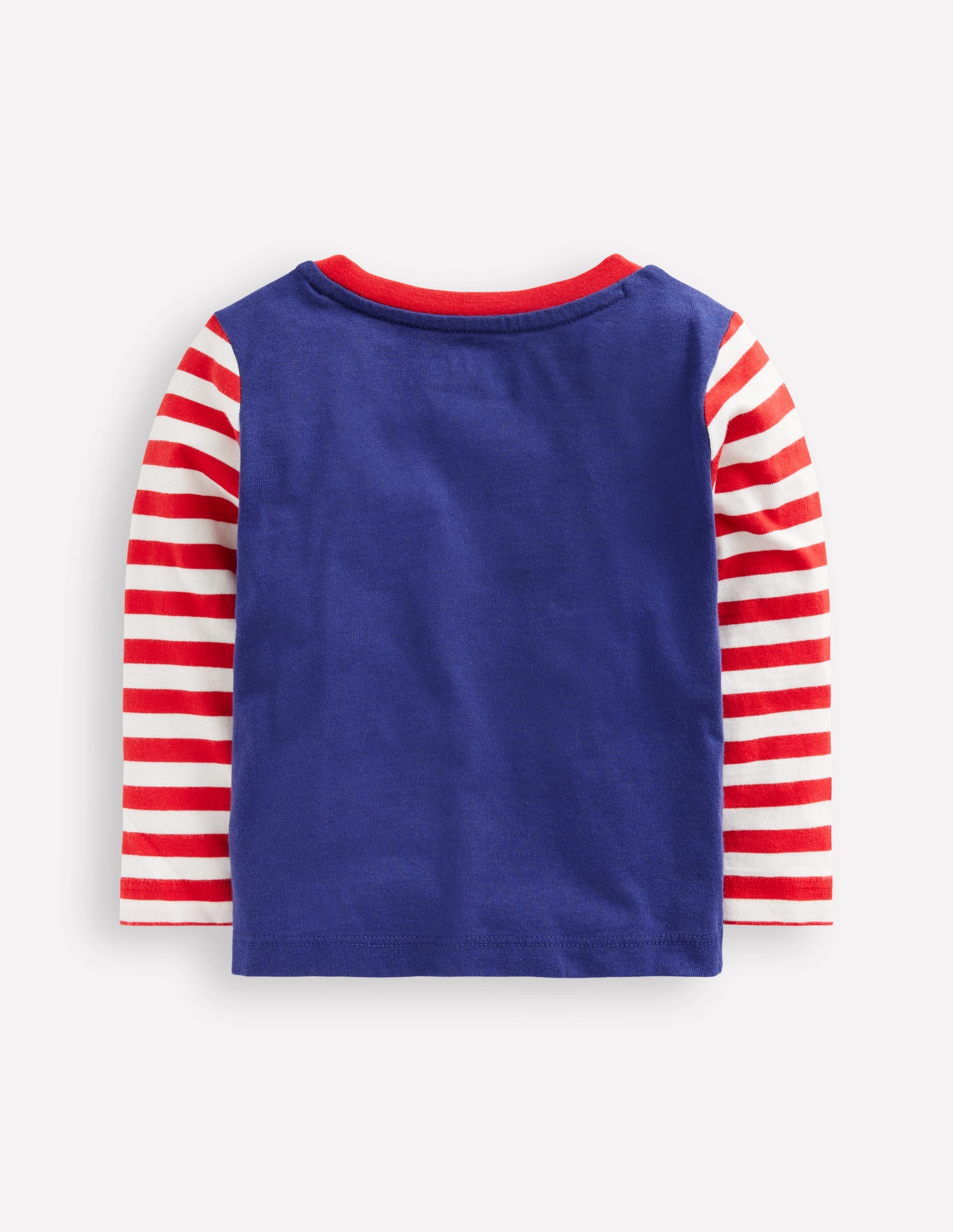 Langärmliges T-Shirt mit Applikation-Segelblau, Haus - Image 2