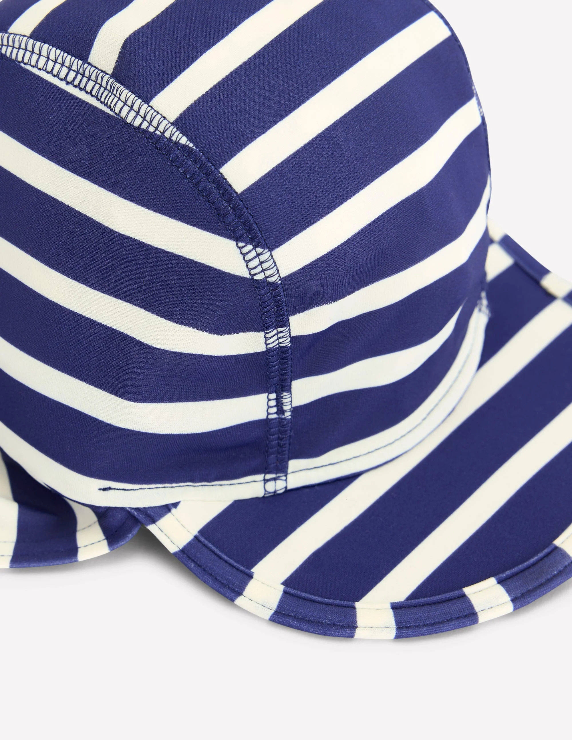 Lustiger Sonnenschutzhut-Marineblau und Naturweiß Gestreift - Image 2