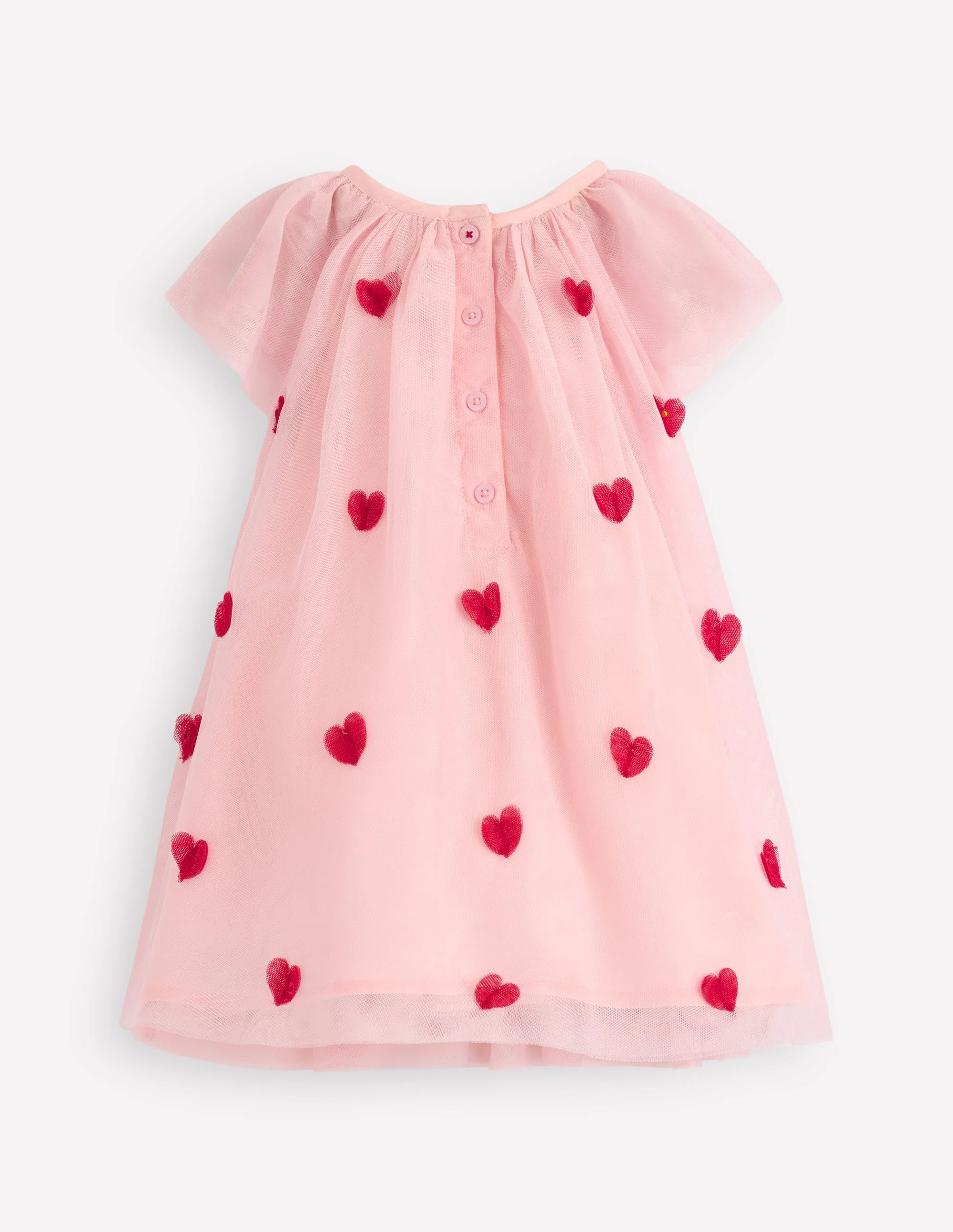 Mehrlagiges Tüllkleid-Kreiderosa Herzen - Image 2