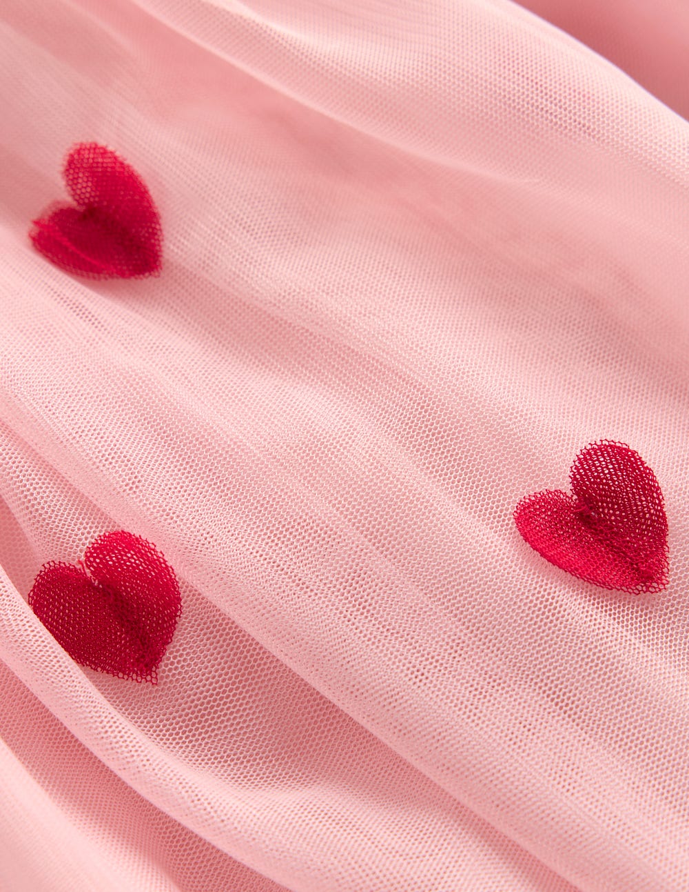 Mehrlagiges Tüllkleid-Kreiderosa Herzen - Image 3
