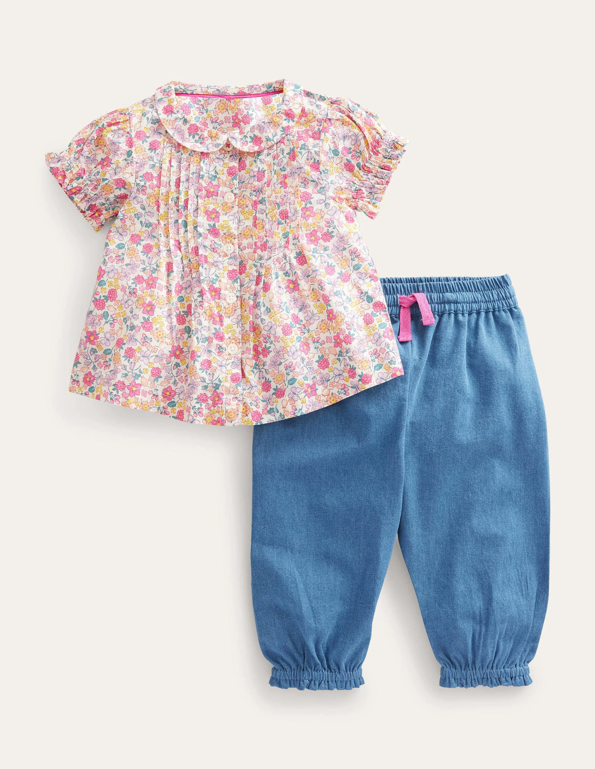 Nostalgisches gewebtes Spielset-Beerenrosa, Schmetterling
