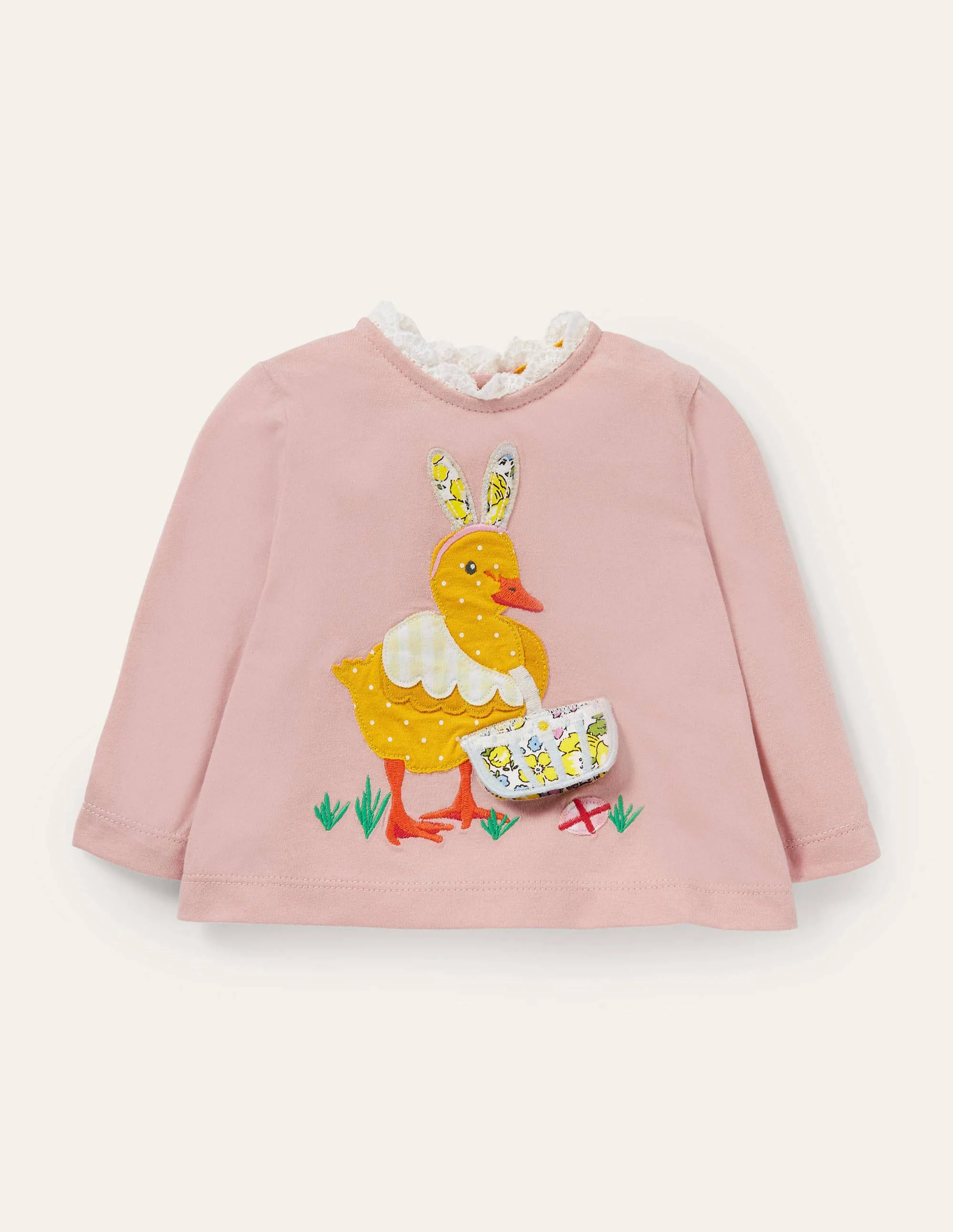 Oberteil mit Aufklappmotiv-Rosa, Ente