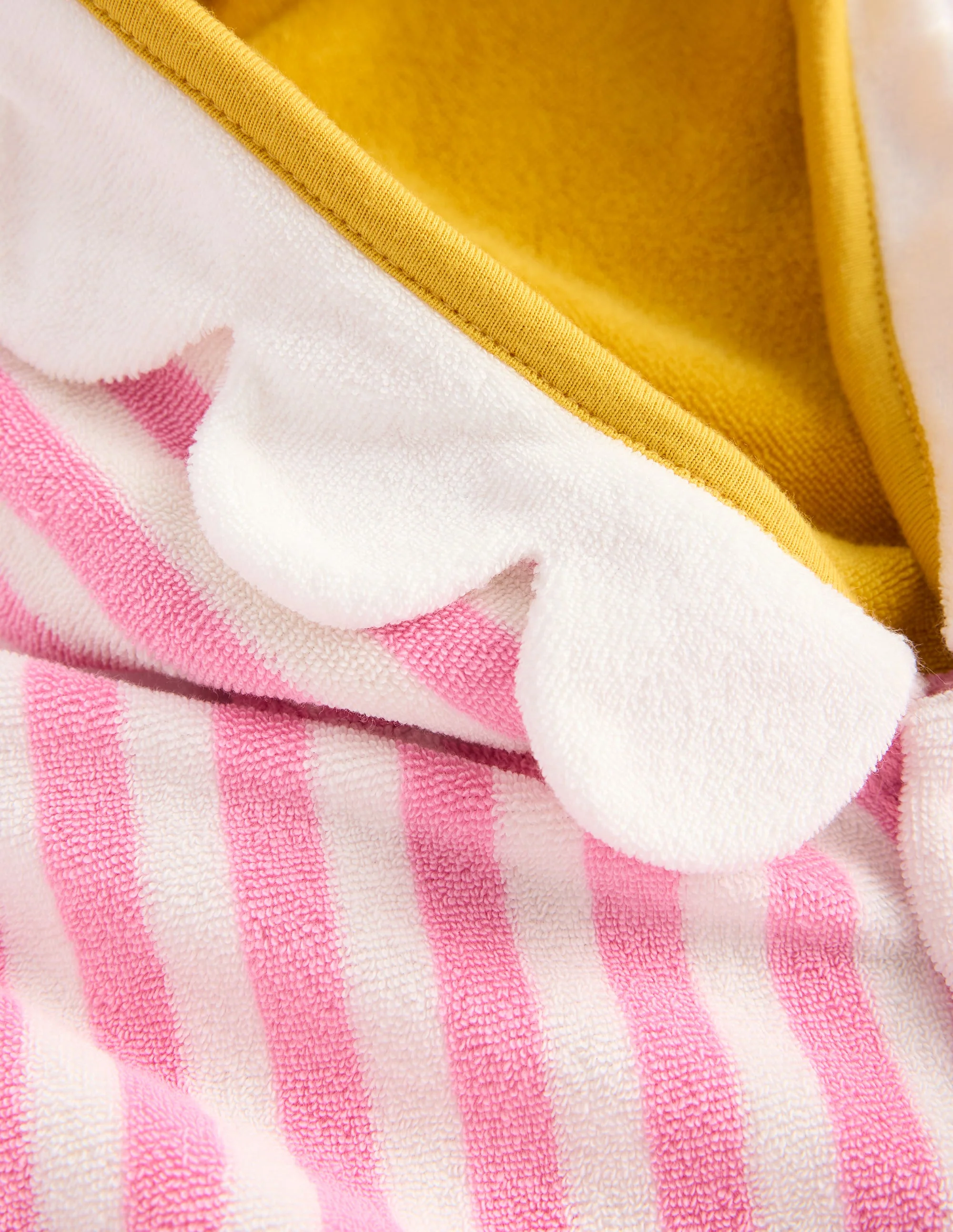 Origineller Frottee-Badeponcho-Rosa, Blume - Image 3