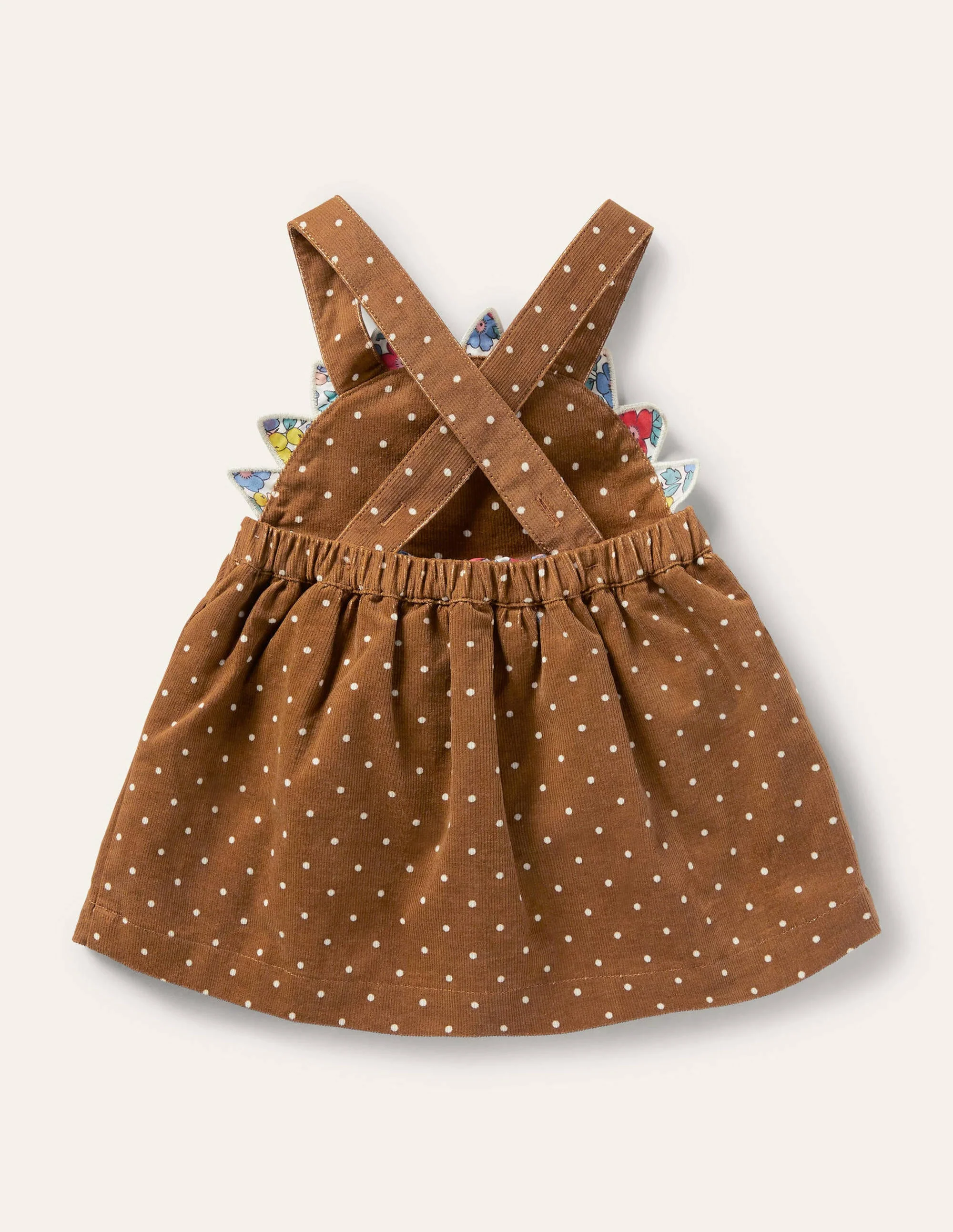 Originelles Cord-Schürzenkleid-Karamellbonbonbraun, Igel - Image 2
