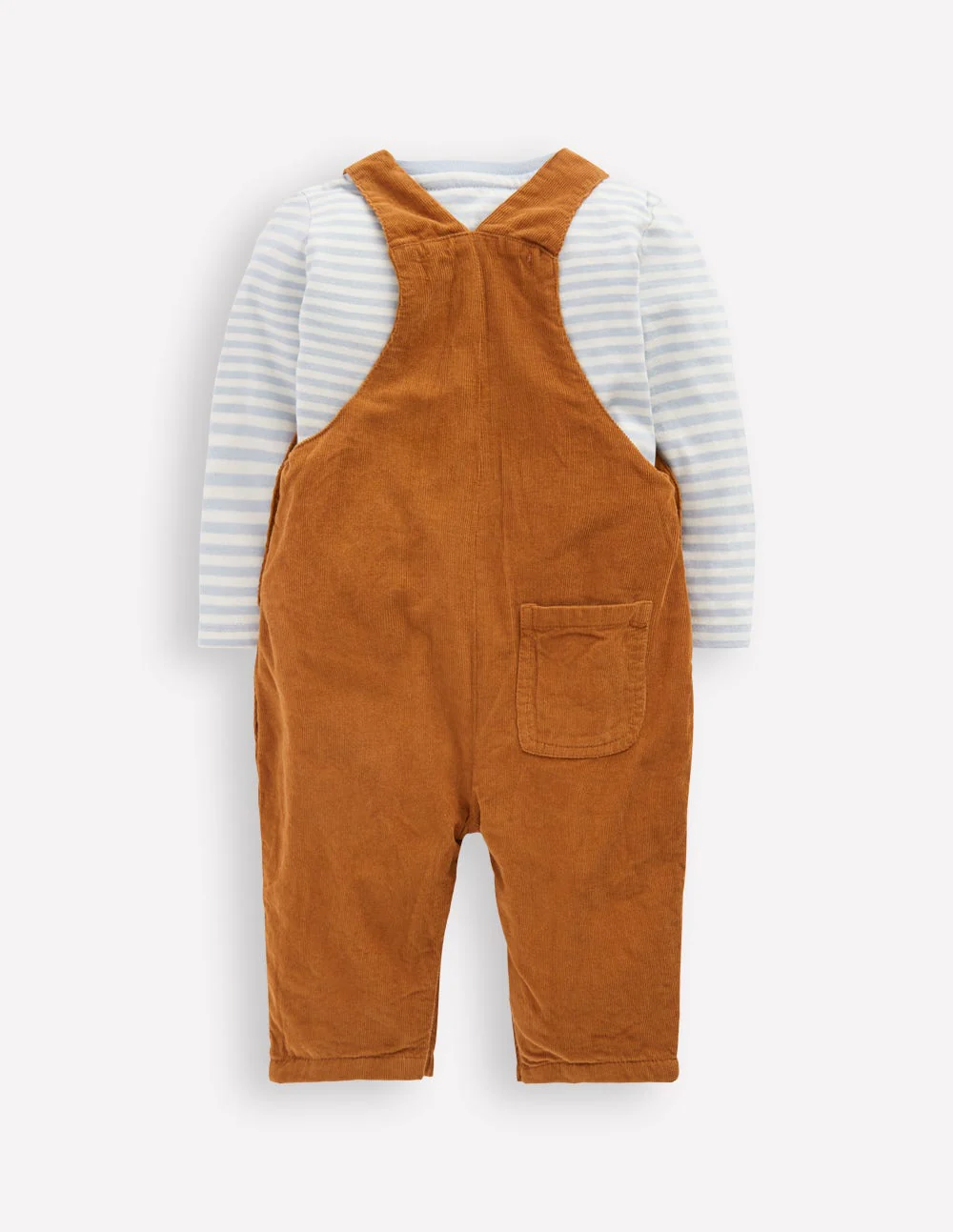 Originelles Set mit Cord-Latzhose-Braun Highland-Kuh - Image 2