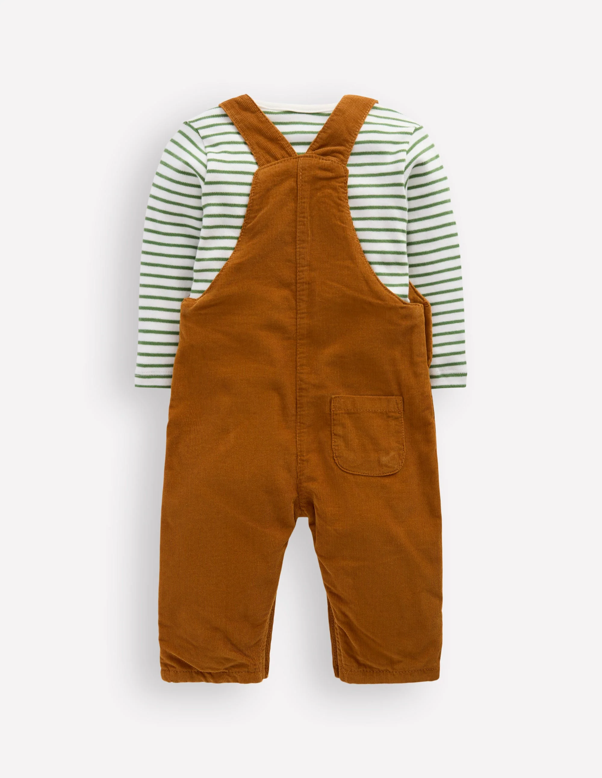 Originelles Set mit Cord-Latzhose-Braun, Hund - Image 2