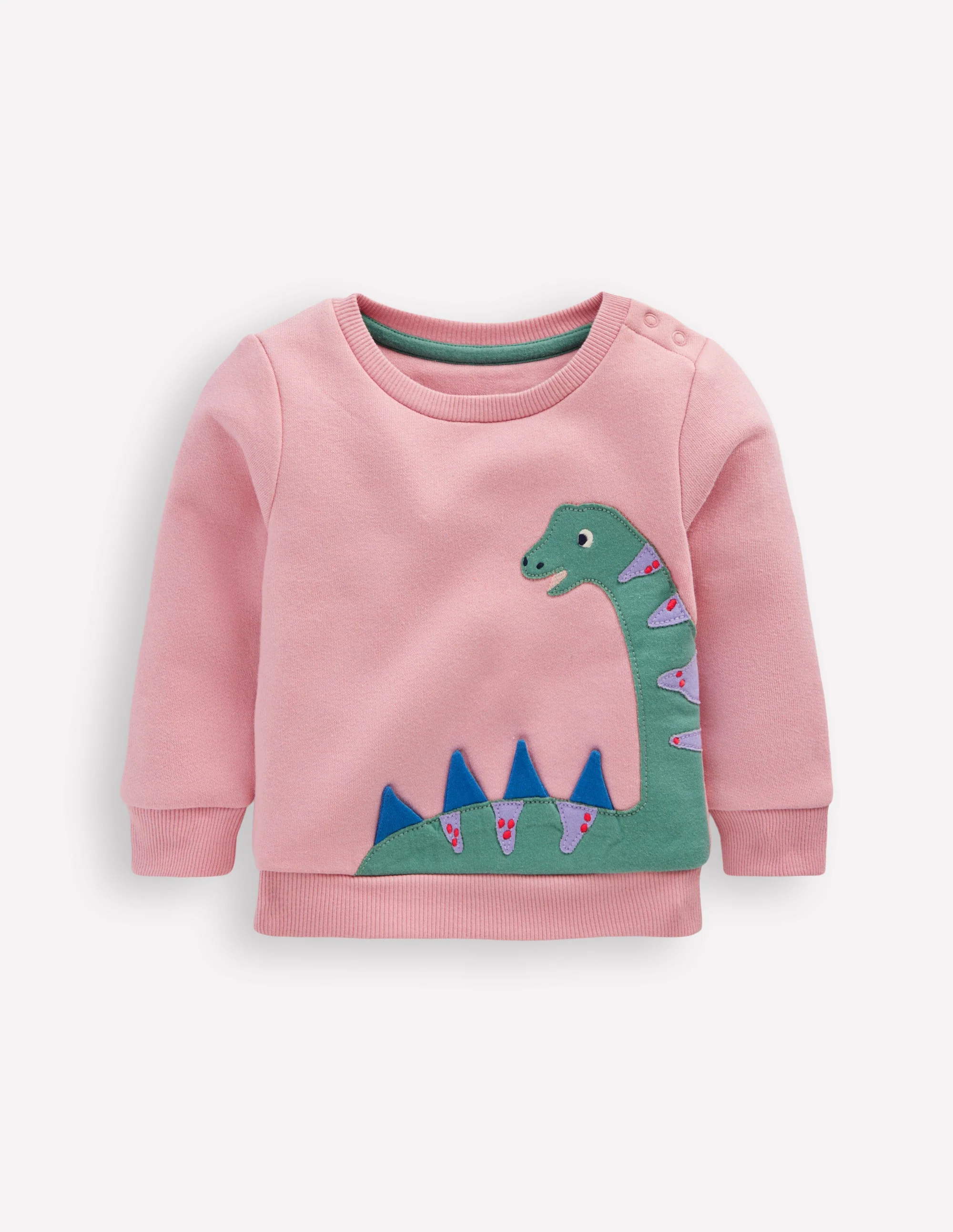 Originelles Sweatshirt für Mädchen-Vintage Rosa Dino
