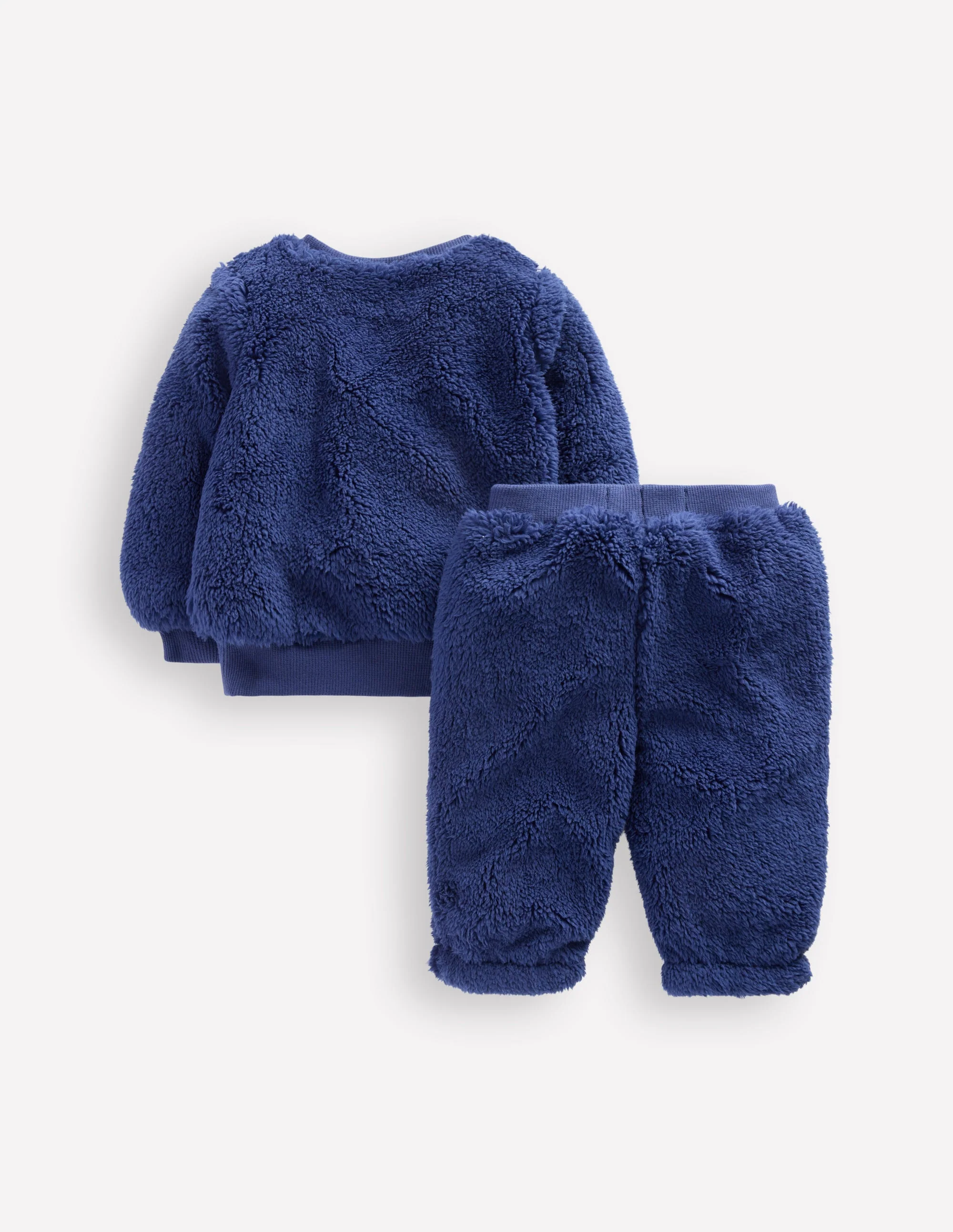 Originelles Teddyfell-Sweatshirt im Set-Marineblau Pinguin - Image 2