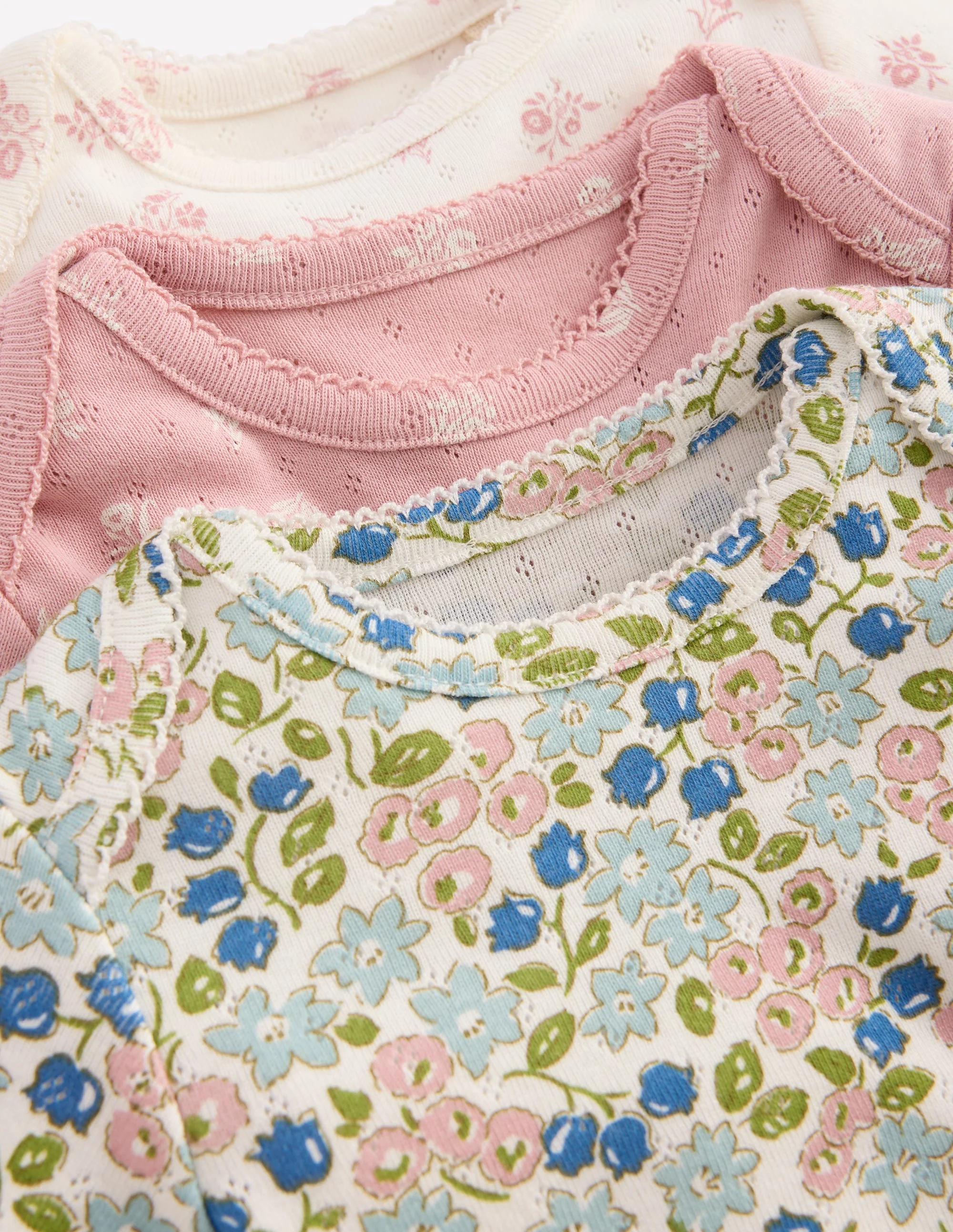 Pointelle-Bodys im 3er-Pack-Bunt Kleines Blumenmuster - Image 3