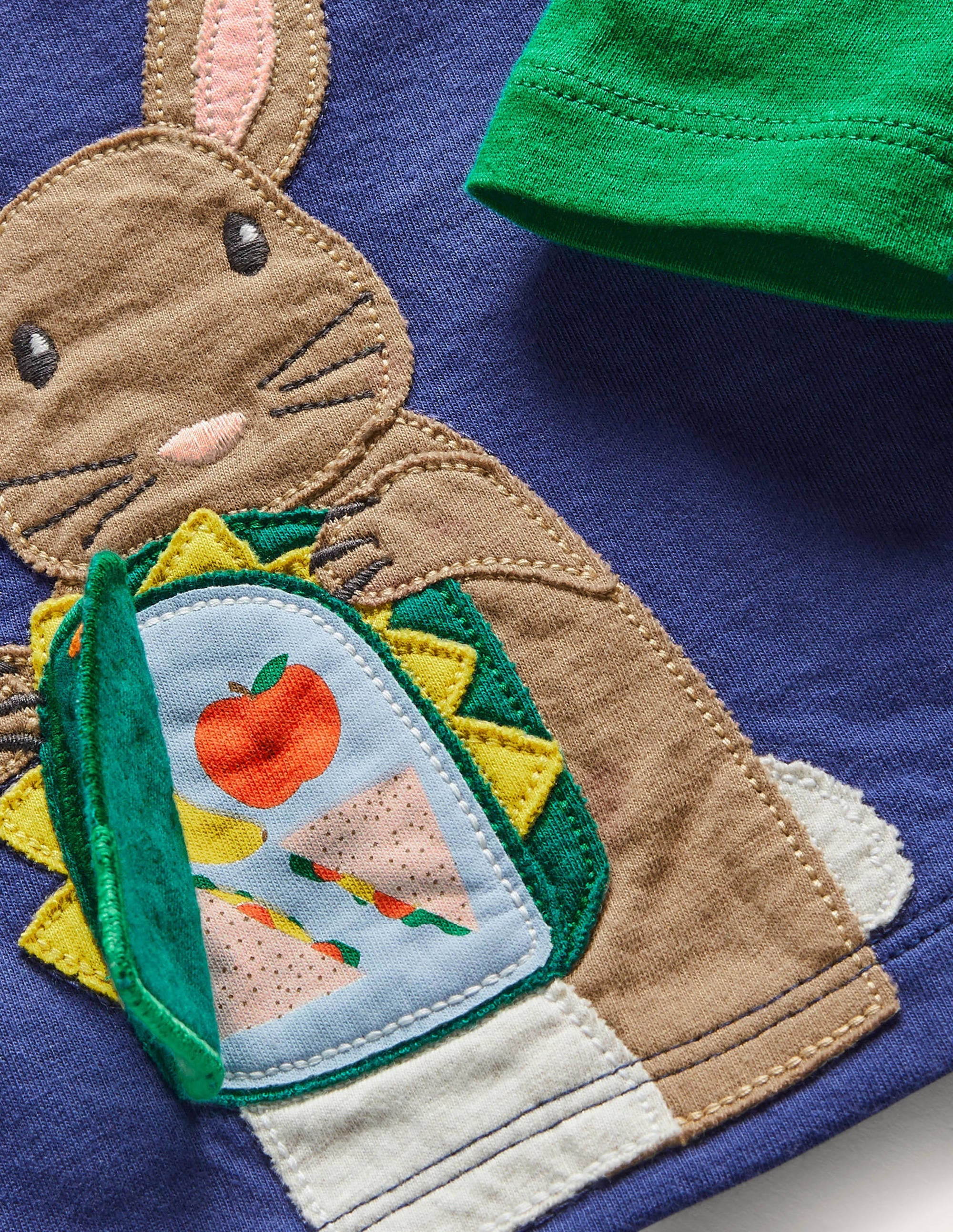 Raglan-T-Shirt mit Aufklappmotiv-Segelblau, Häschen - Image 3