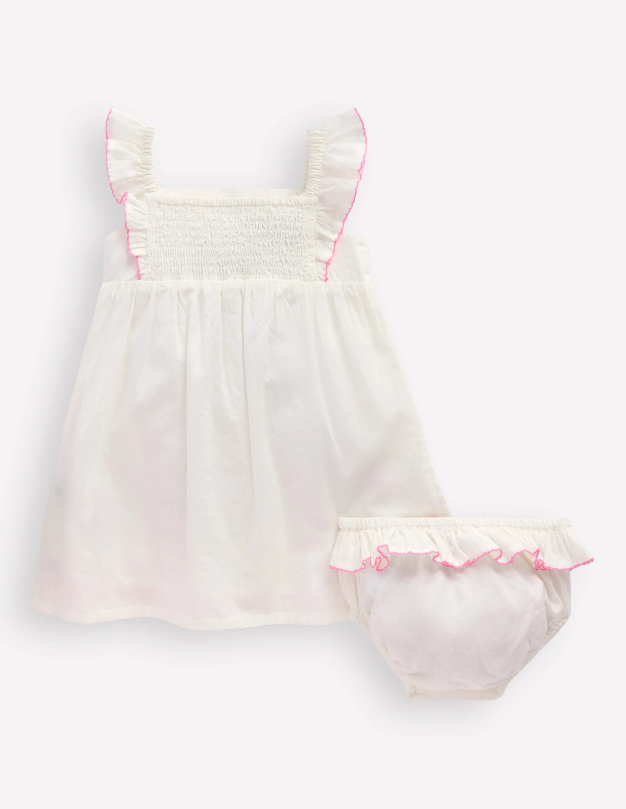 Rüschenkleid mit Applikation-Sanftes Naturweiß Frucht - Image 5