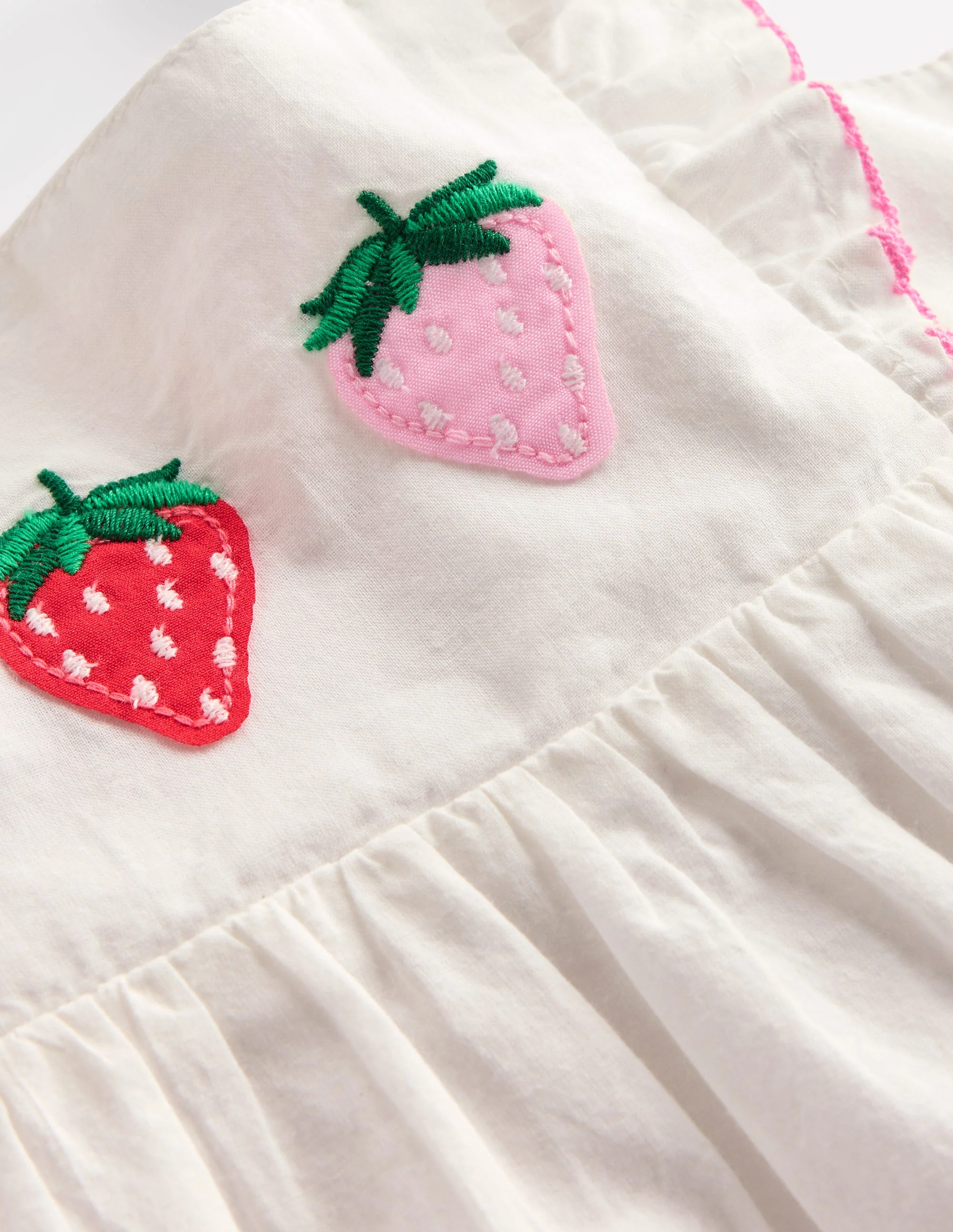 Rüschenkleid mit Applikation-Sanftes Naturweiß Frucht - Image 6