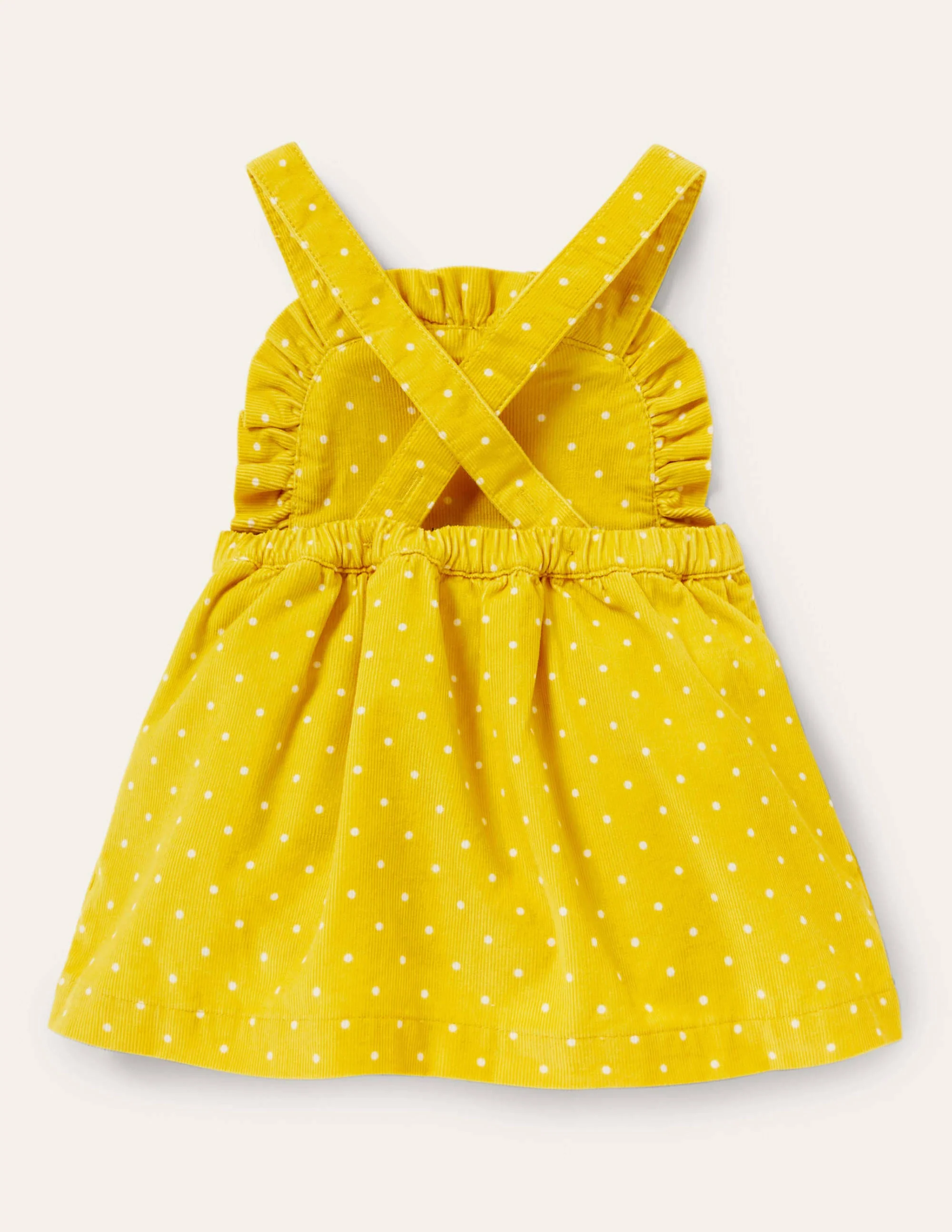 Schürzenkleid mit lustigen Applikationsaufnähern-Maisgelb, Pünktchen/Häschen - Image 2