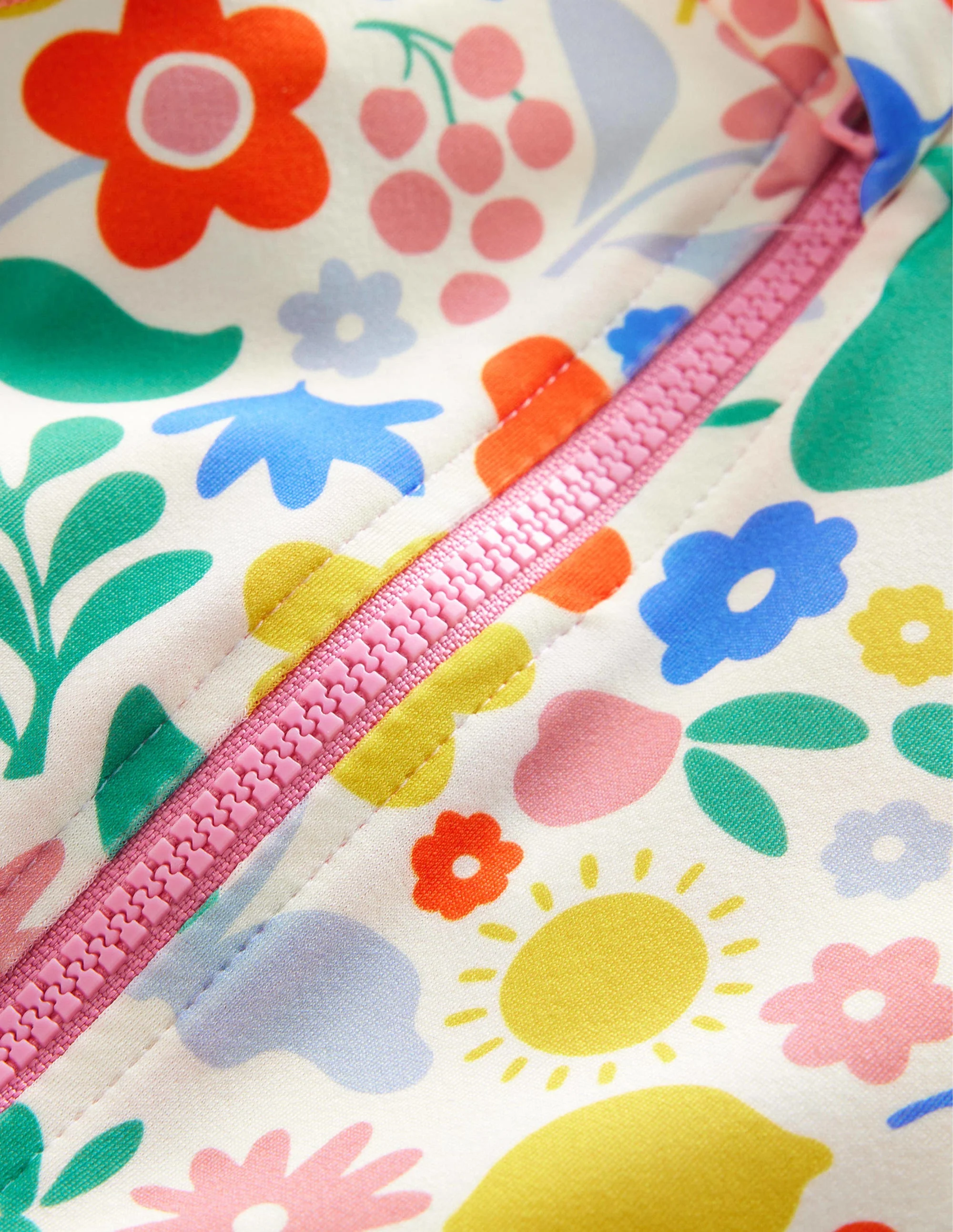Sonnensicherer Surfanzug mit Rüschen-Bunt, Urlaubs-Blumenmuster - Image 3