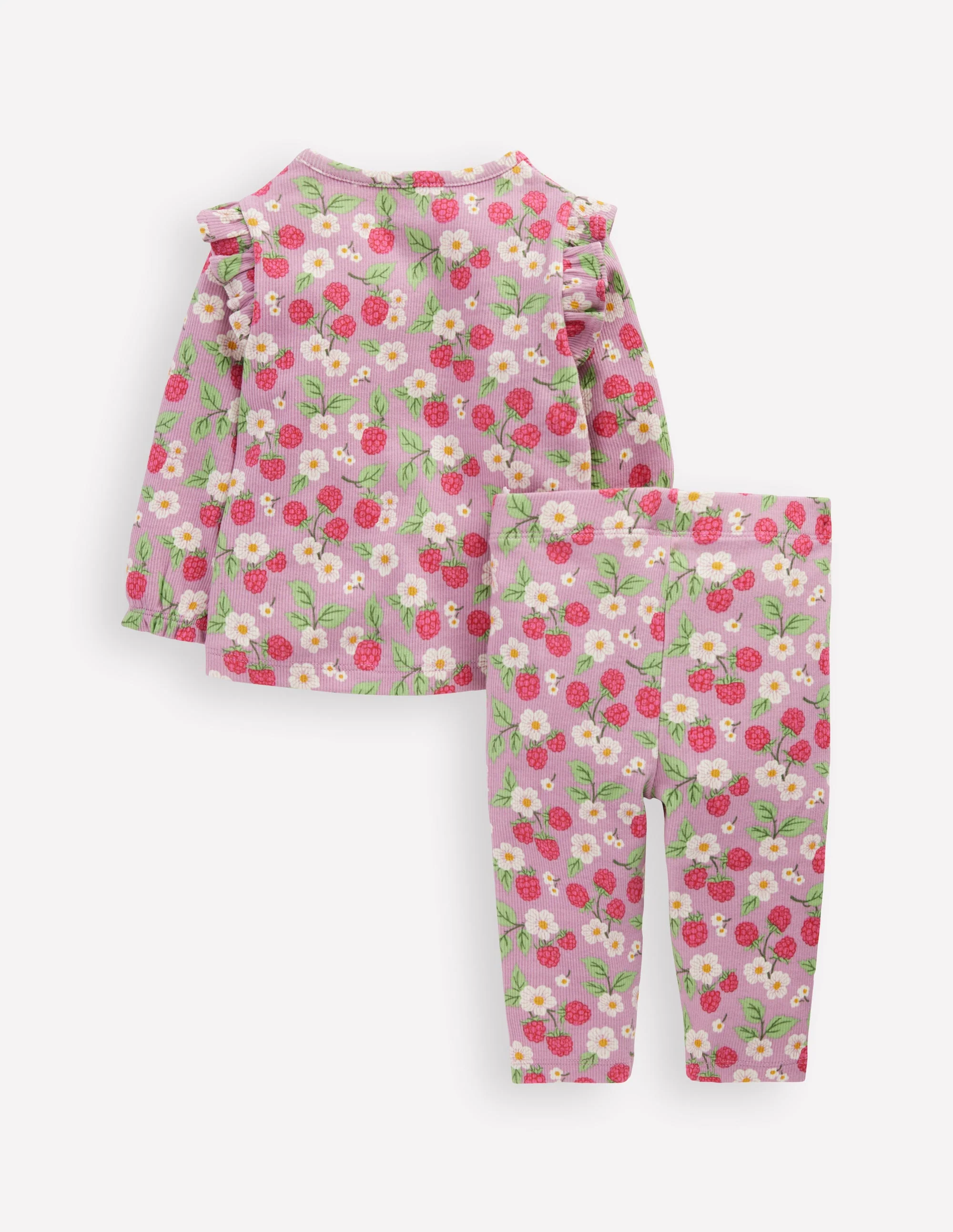 Spielset aus geripptem Jersey-Nebliges Mauve Vintage-Beere - Image 2