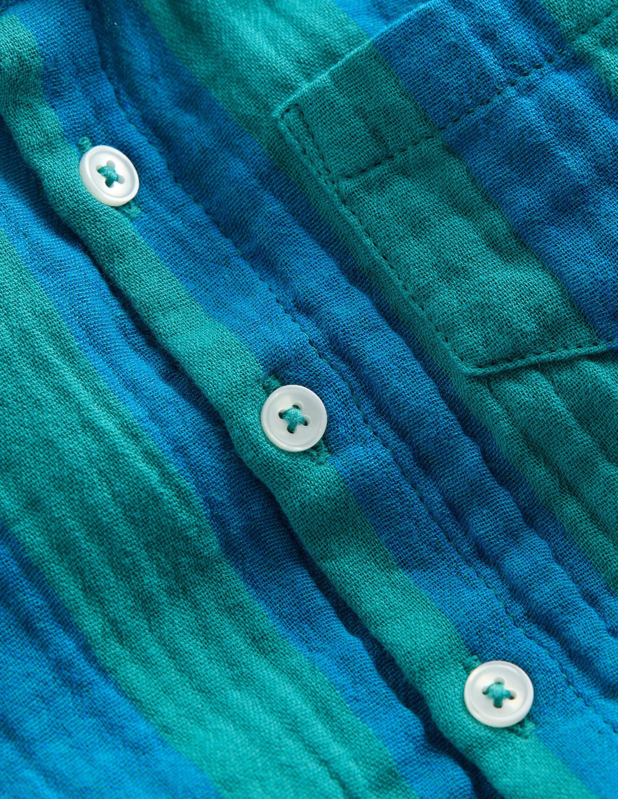 Spielset mit gewebtem Hemd-Blau und Grün Streifen - Image 3
