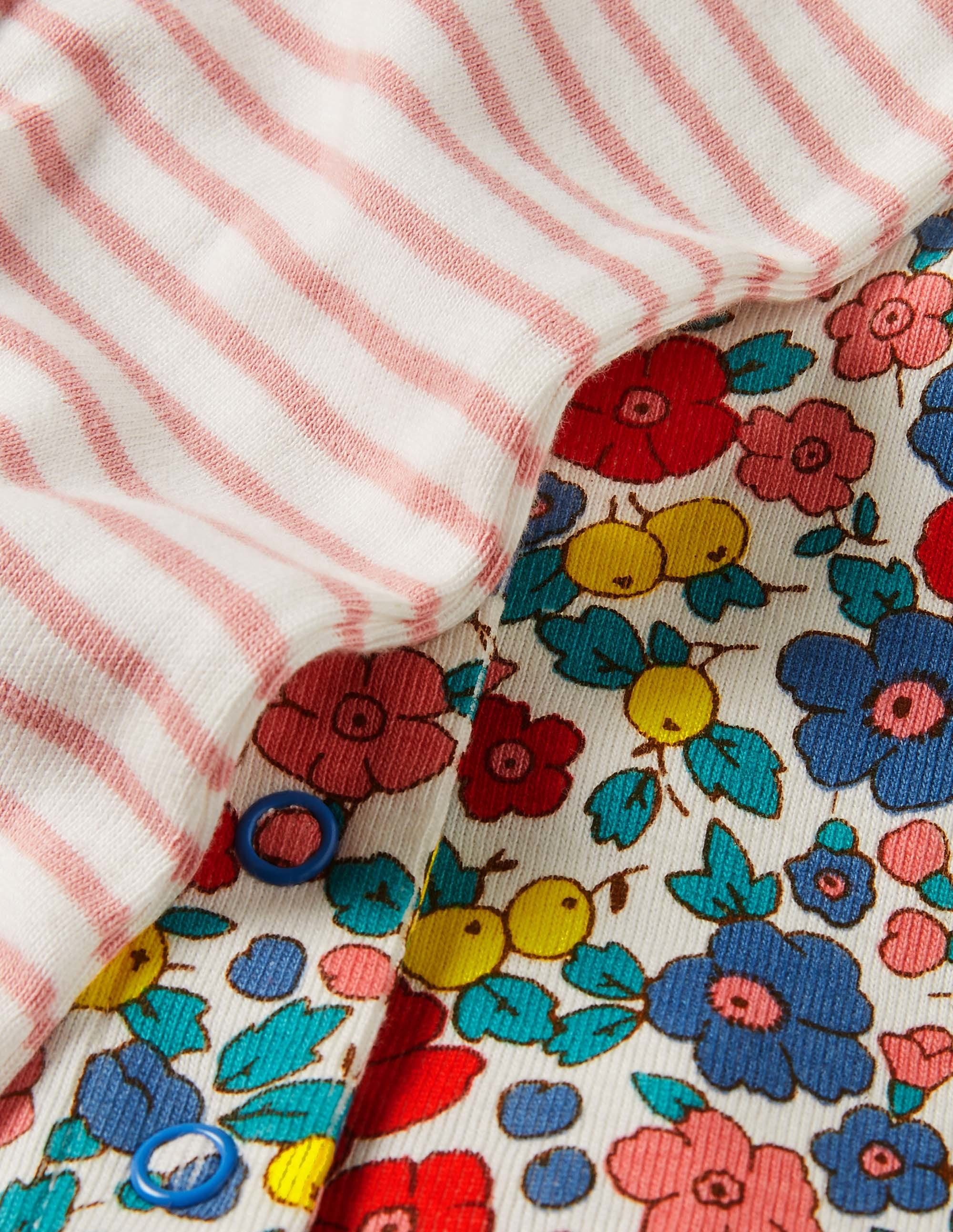 Strampler im 2er-Pack-Bunt/Himmelblau, Apfelblüte - Image 3
