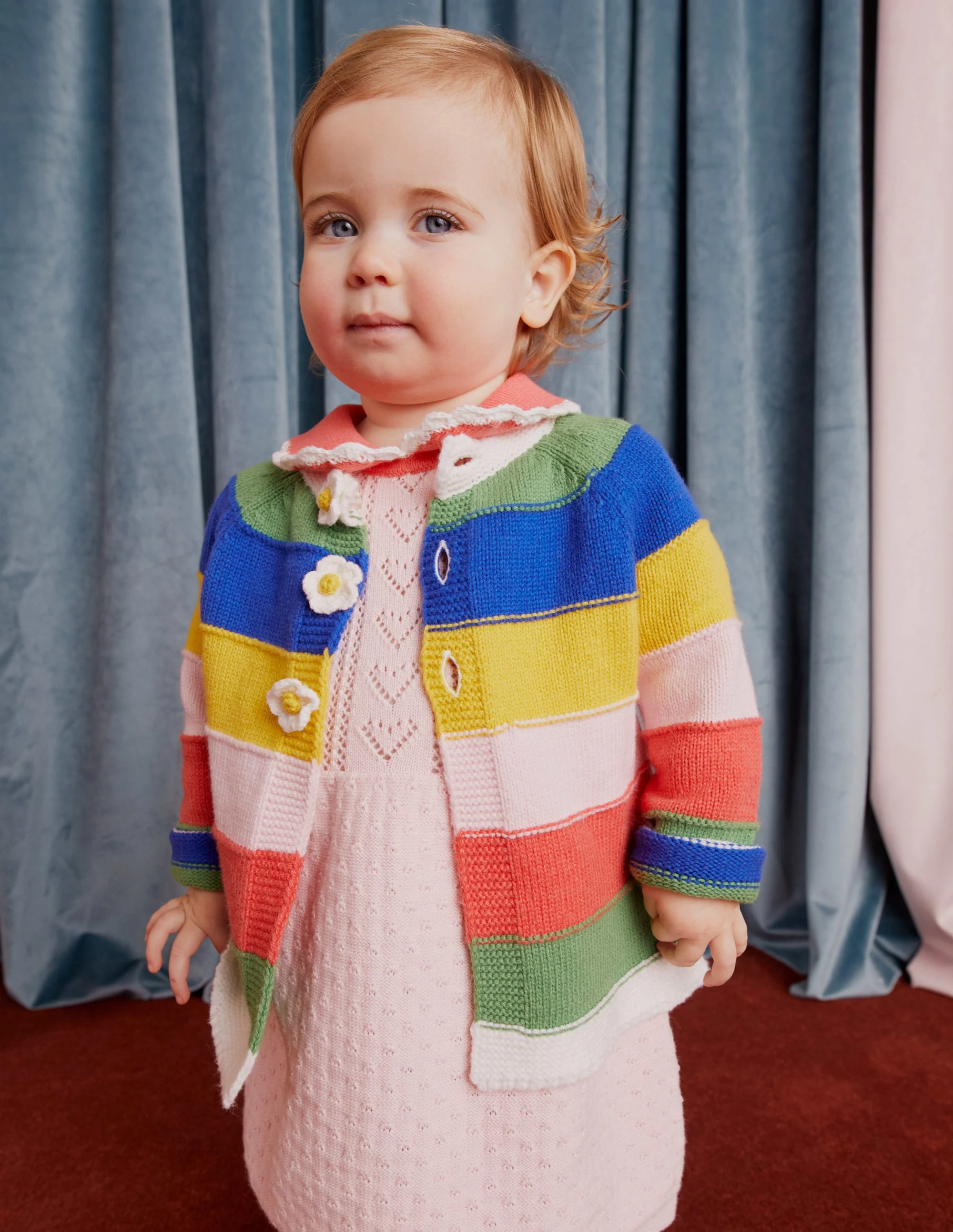 Strickkleid mit Puffärmeln-Delfinrosa - Image 4
