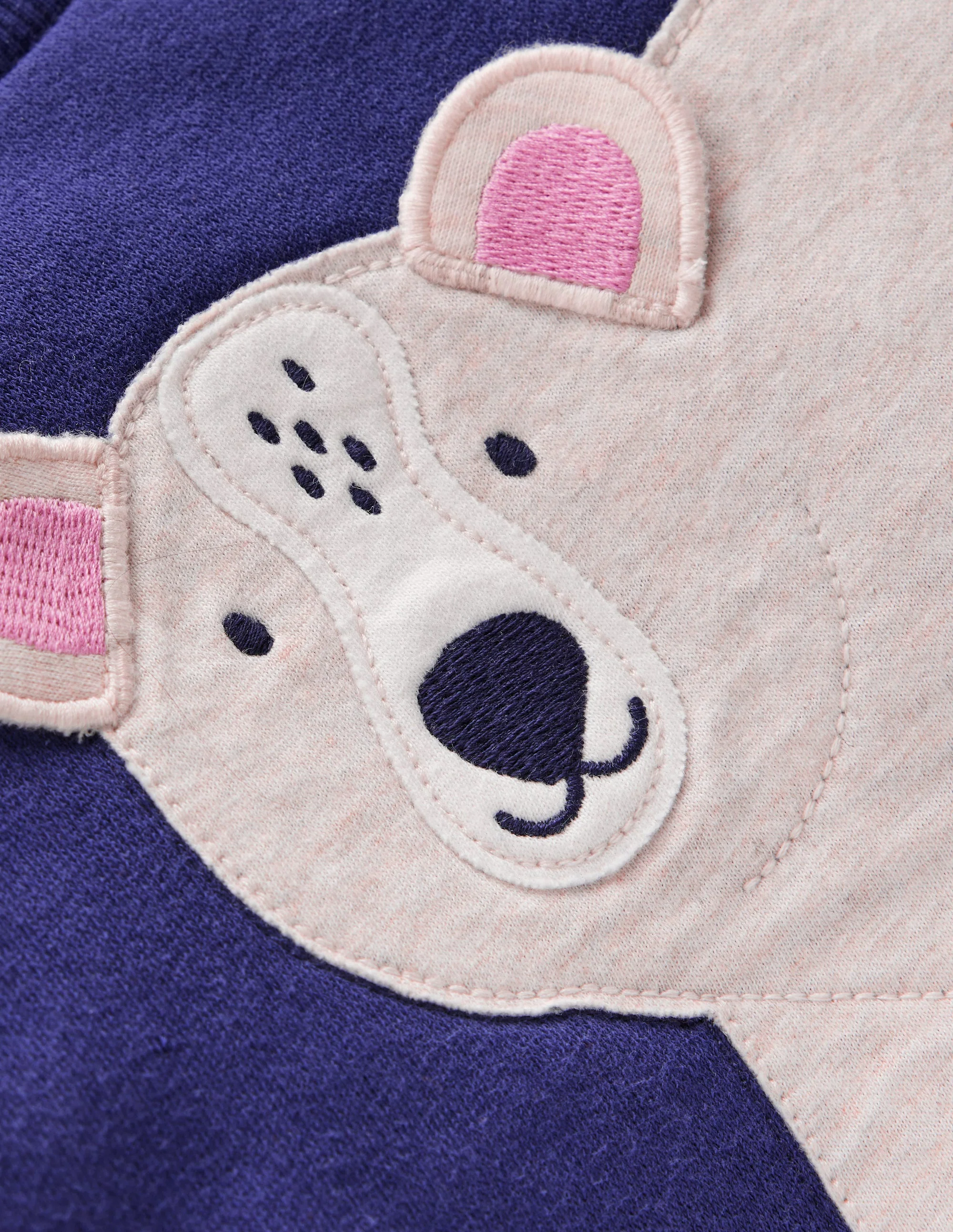 Sweatshirt mit Applikation für Jungen-Navy mit Eisbär - Image 3