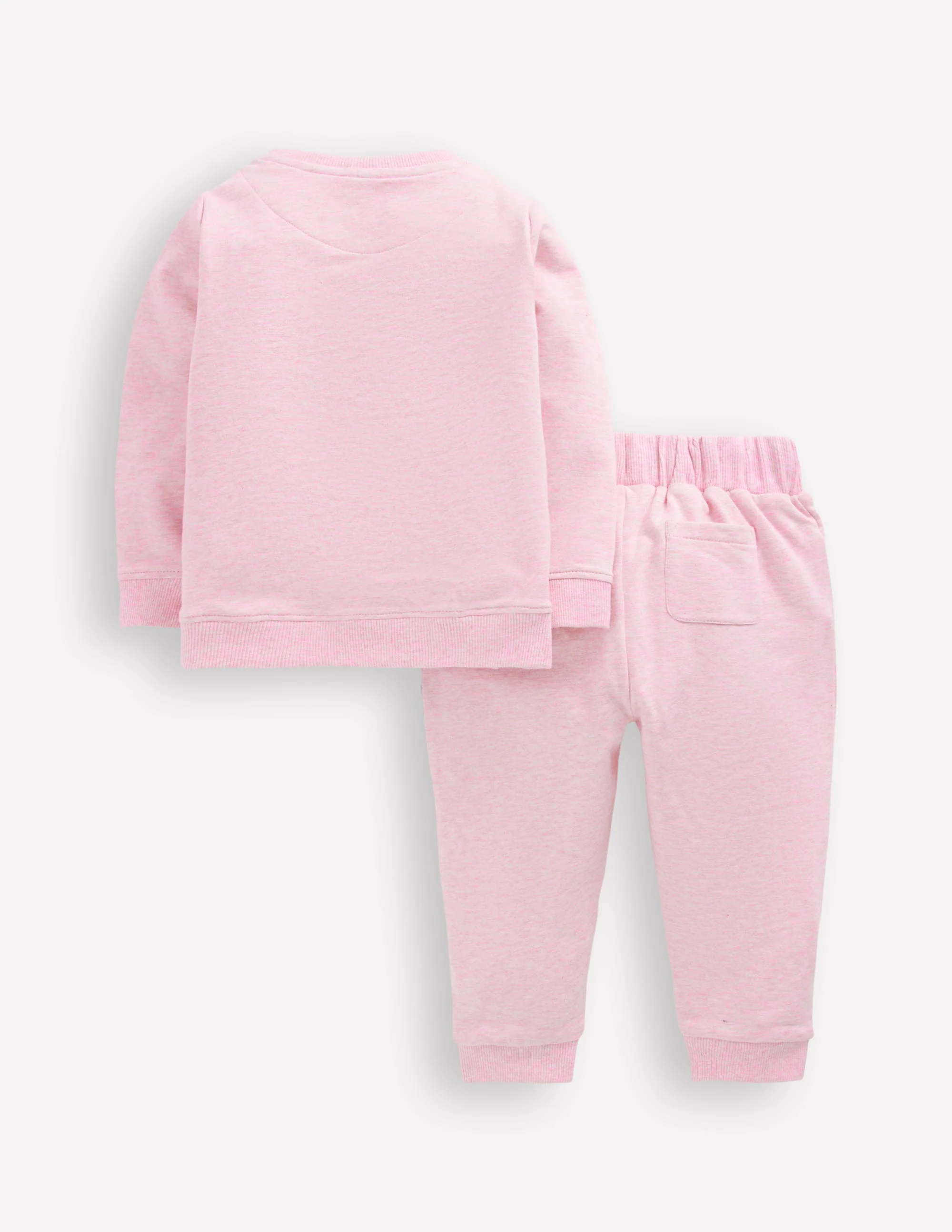 Sweatshirt-Set mit Applikation-Rosa Blumenmuster Patchwork - Image 2