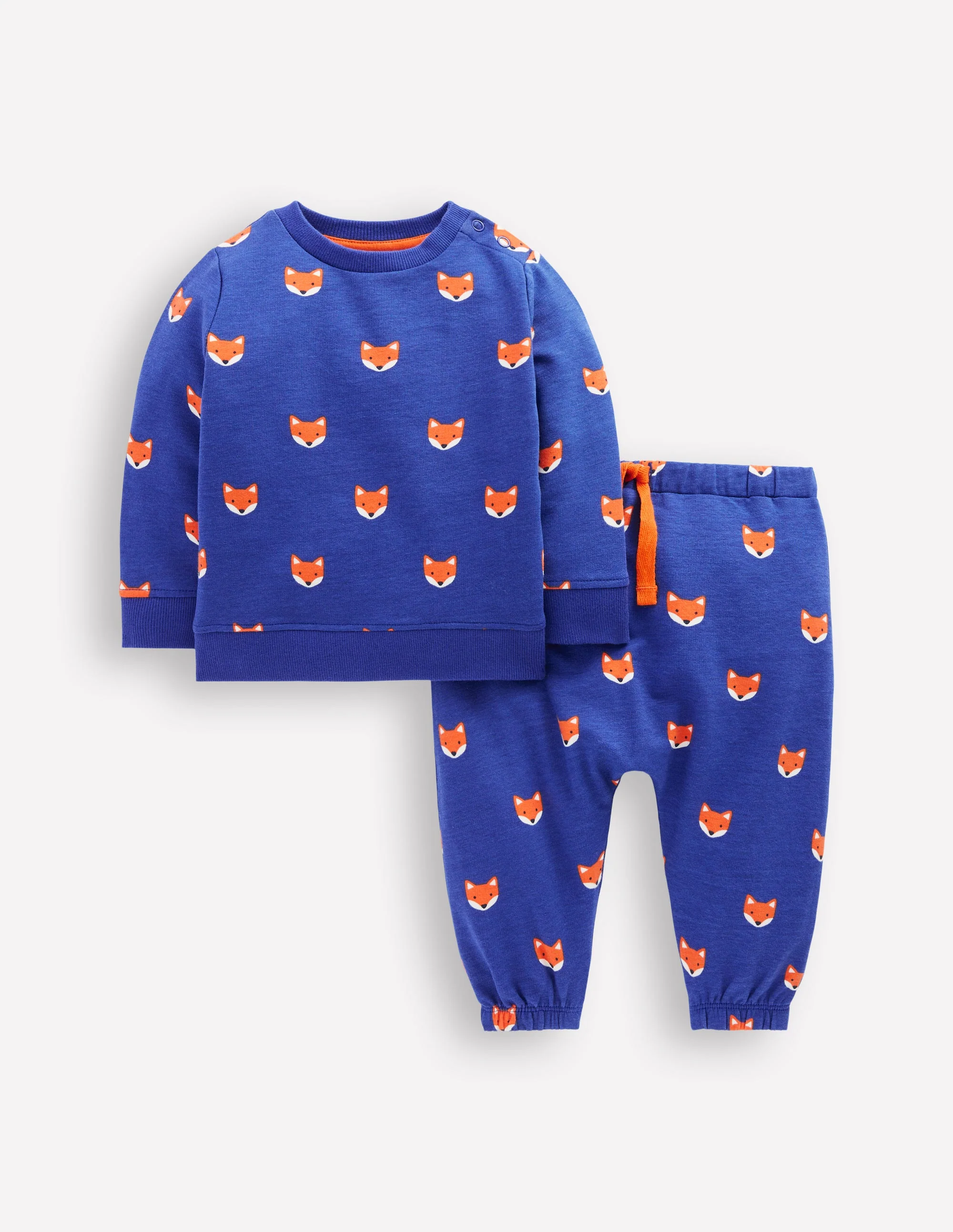 Sweatshirt-Spielset-Blau Füchse