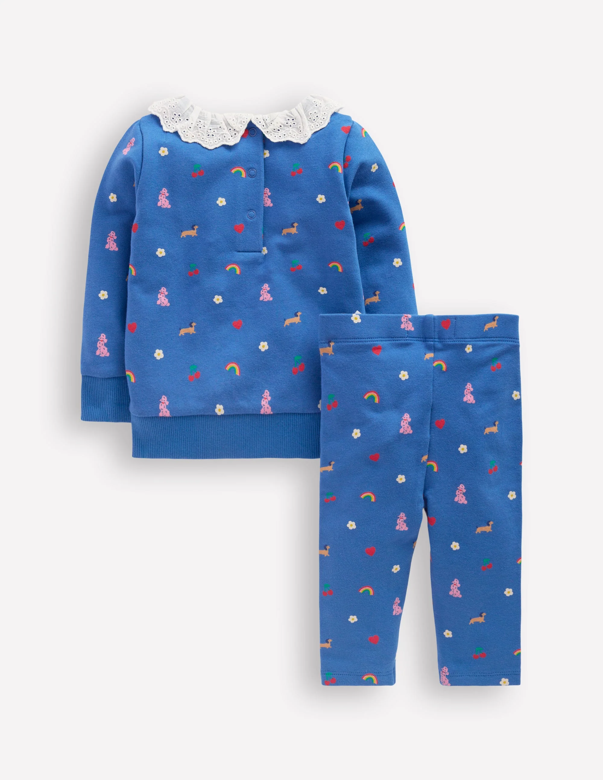Sweatshirt-Spielset-Blau Paris-Muster - Image 2
