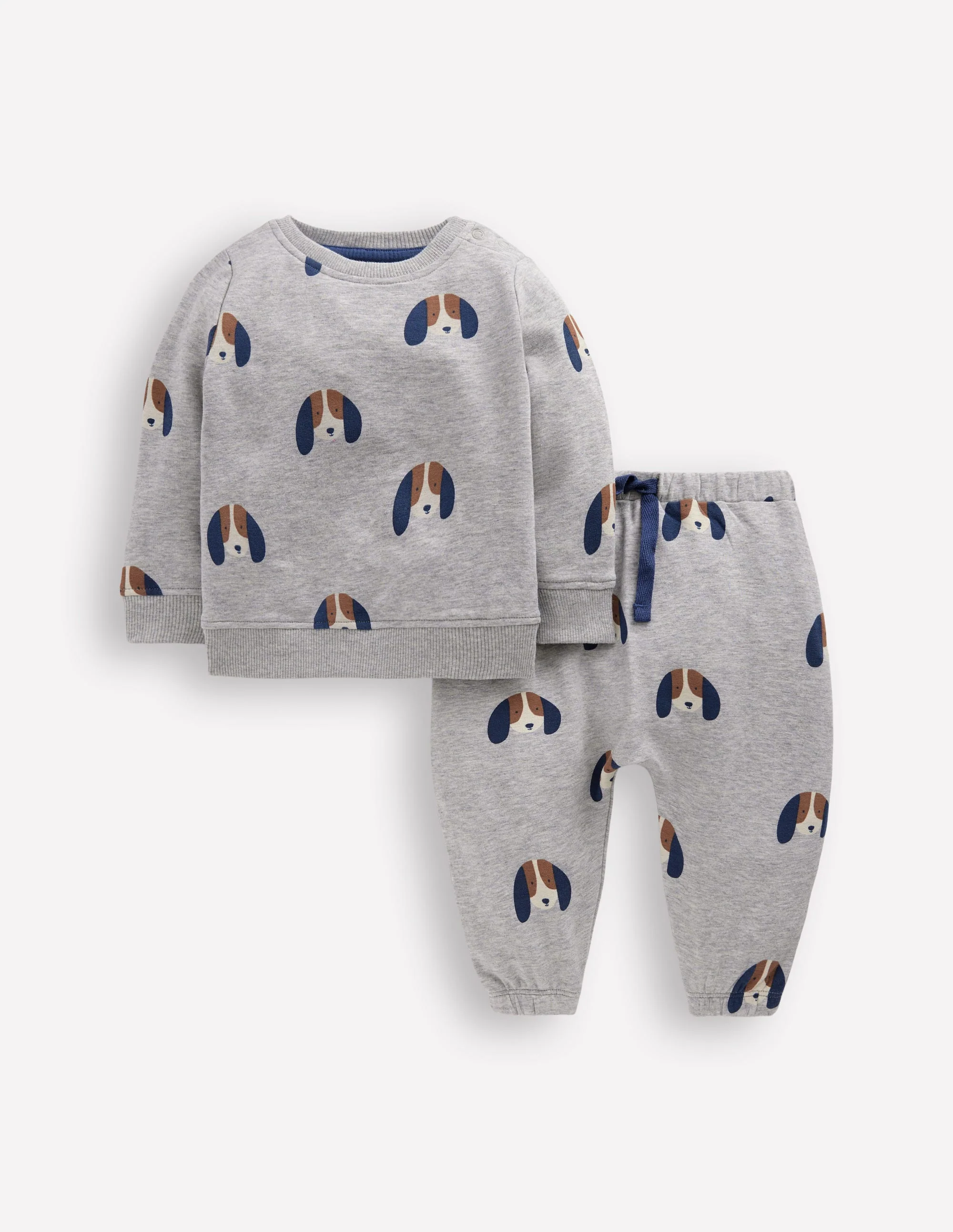 Sweatshirt-Spielset-Grau Meliert Welpe