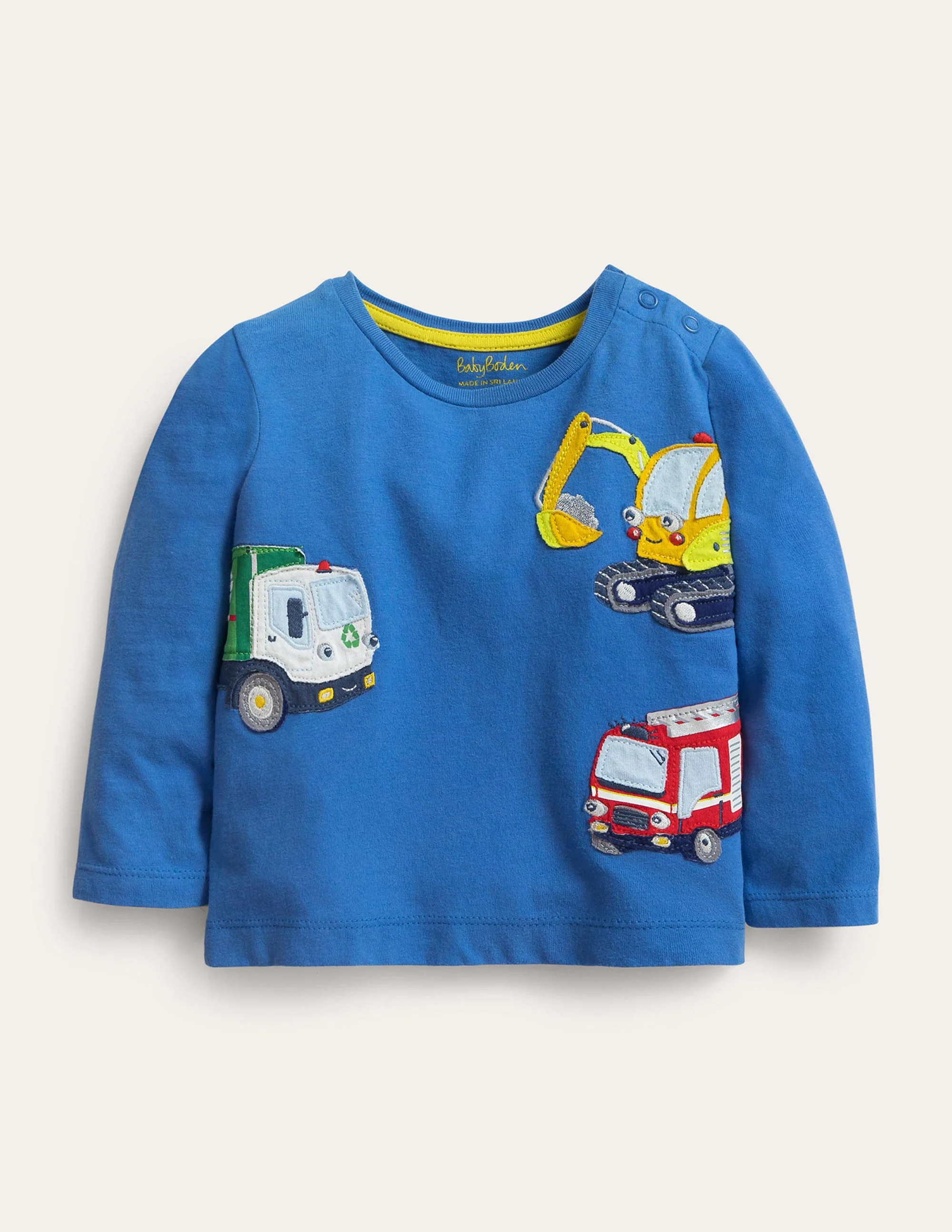 T-Shirt mit Applikation-Elisabethanisches Blau, Fahrzeuge