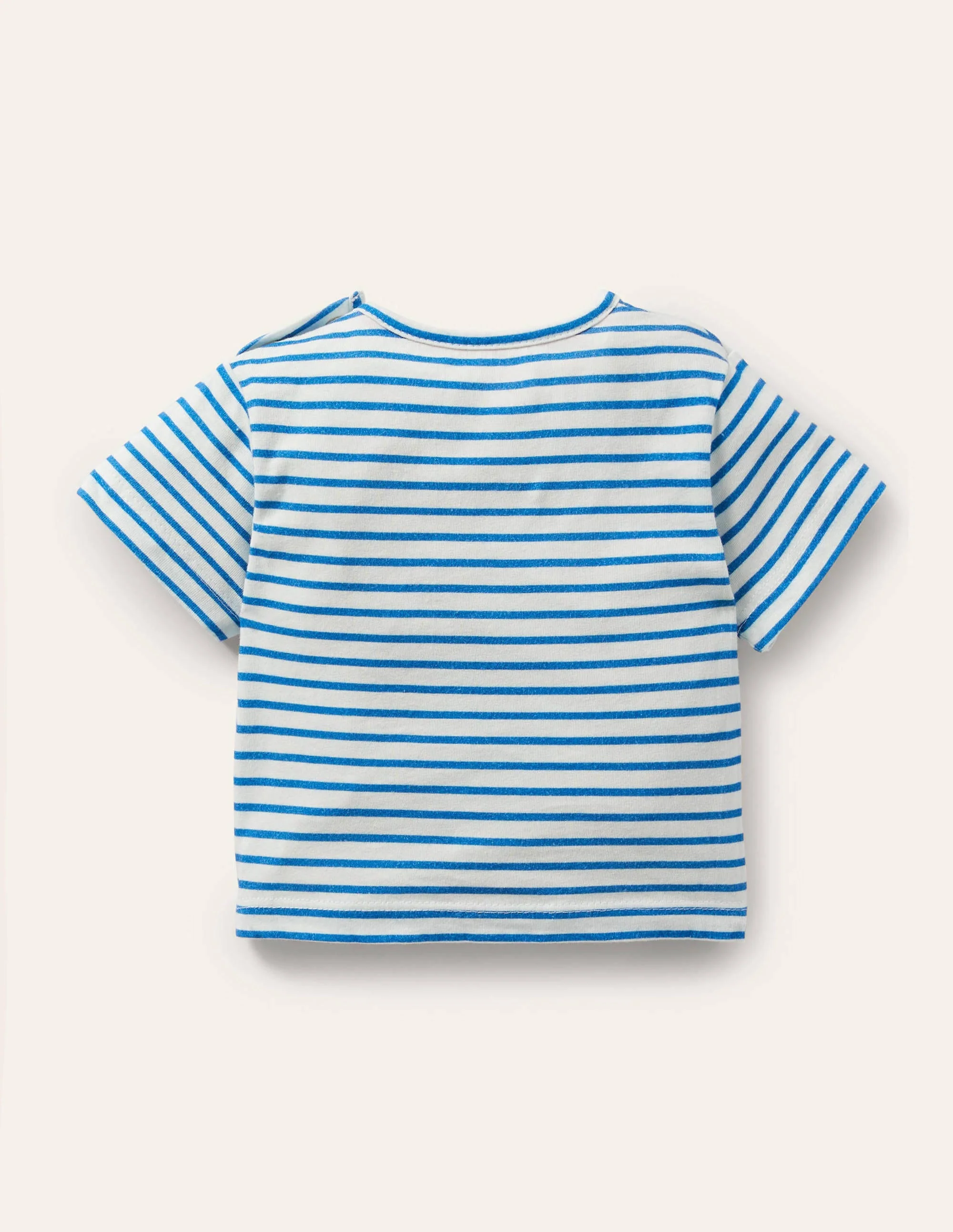 T-Shirt mit Häkeldetails-Naturweiß/Navy, Biene - Image 2
