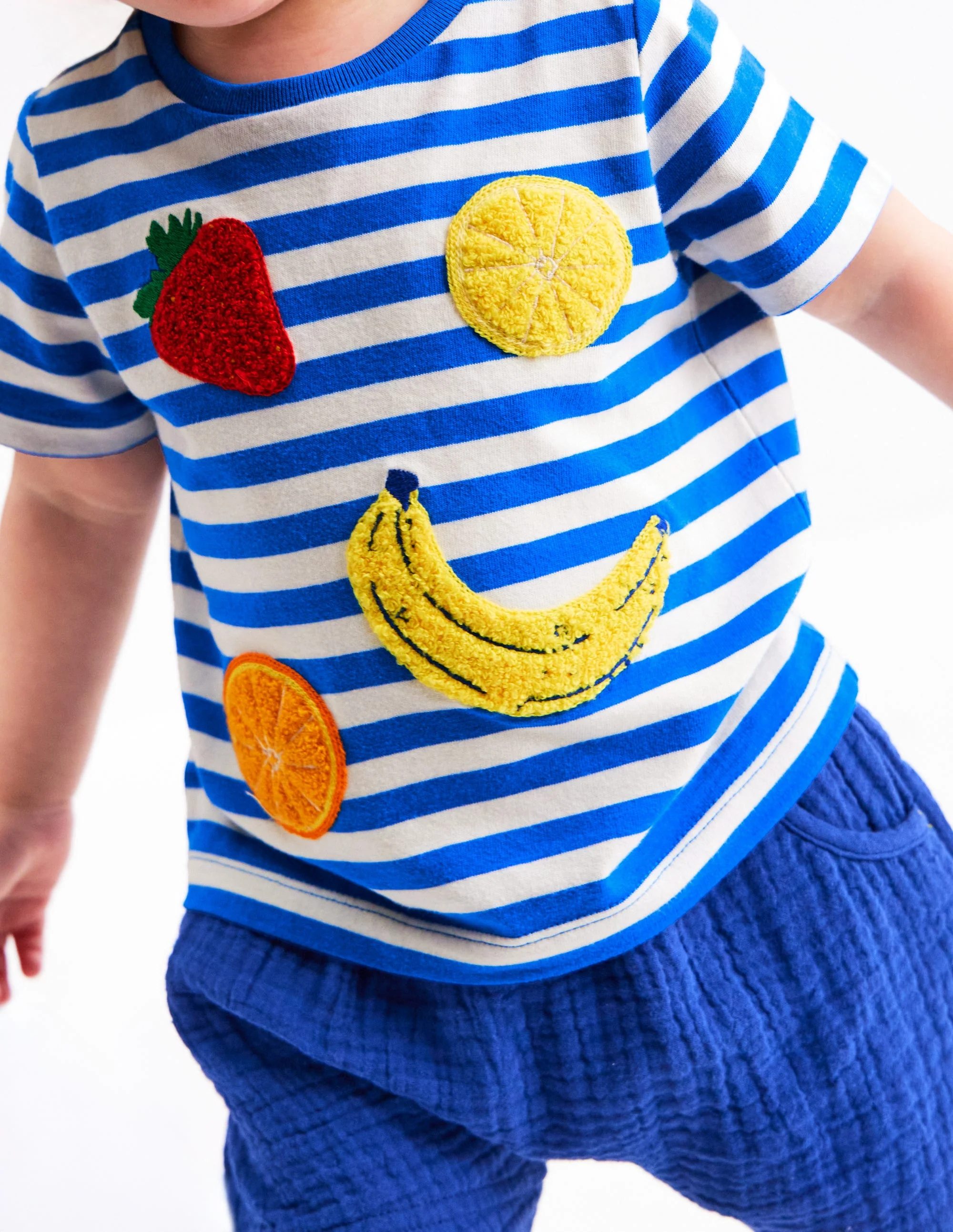 T-Shirt mit Logo-Blau Streifen Obst - Image 2