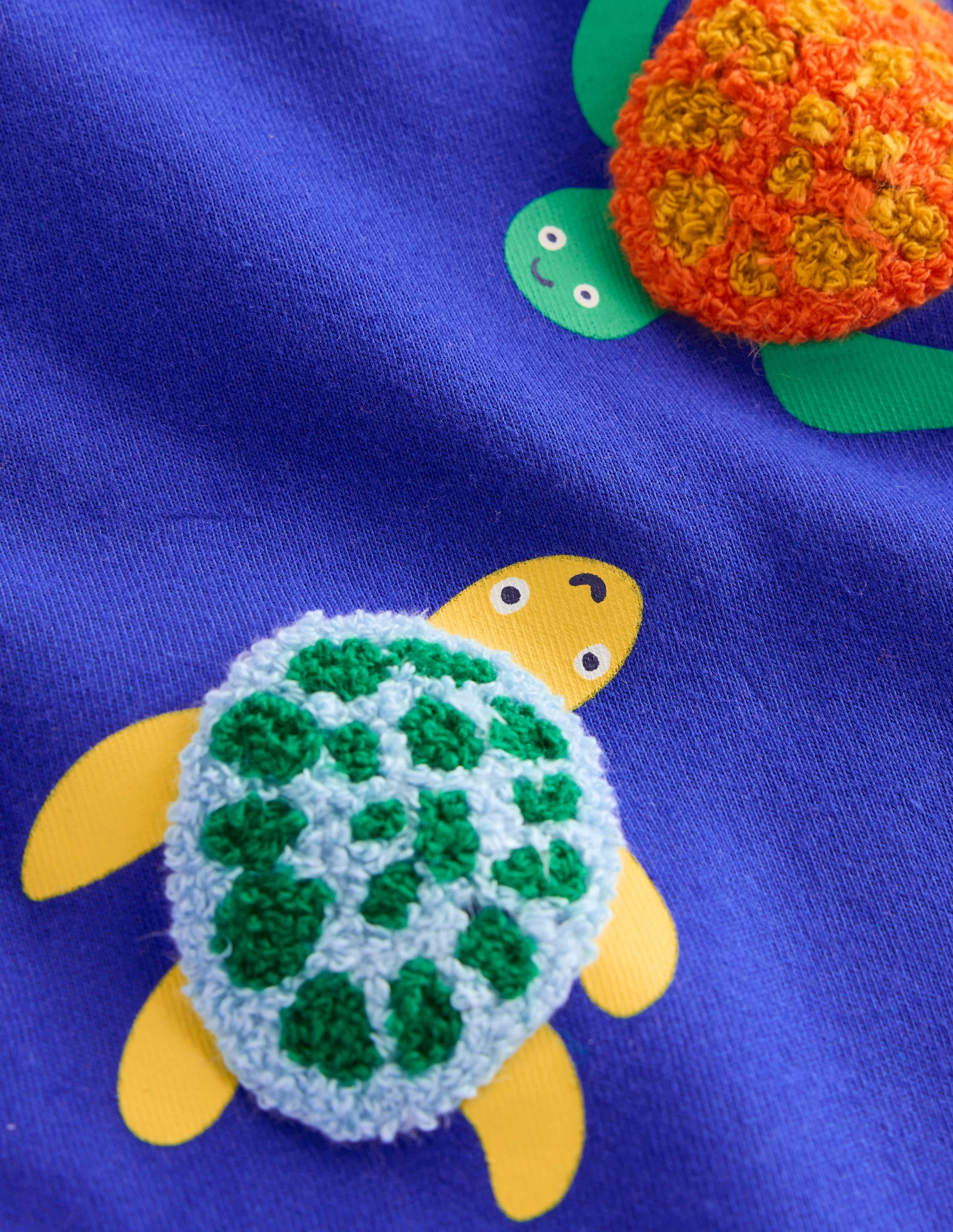 T-Shirt mit Logo-Leuchtendes Blau Schildkröten - Image 3