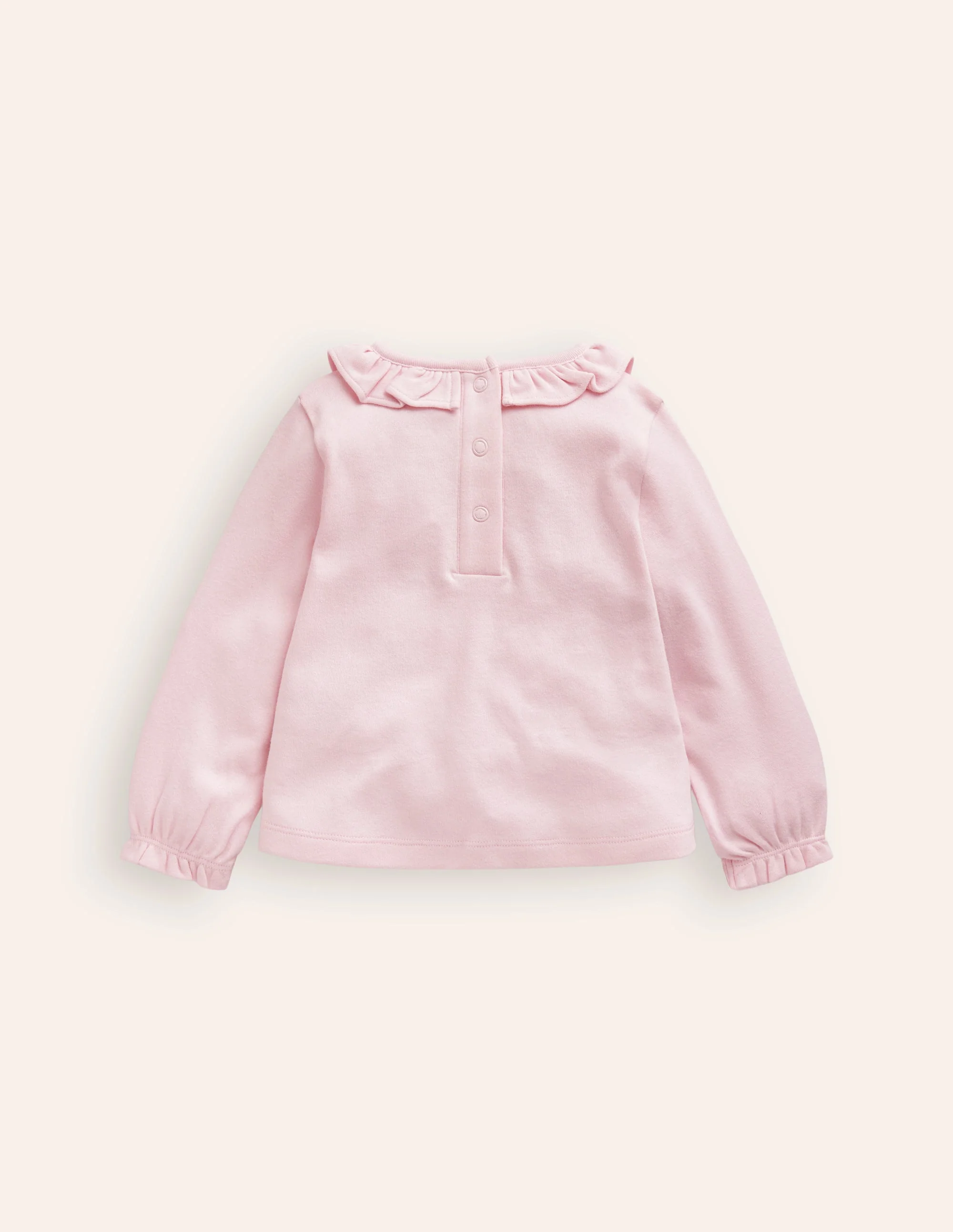 T-Shirt mit Rüschenausschnitt-Französisch-Rosa Rotkehlchen - Image 2