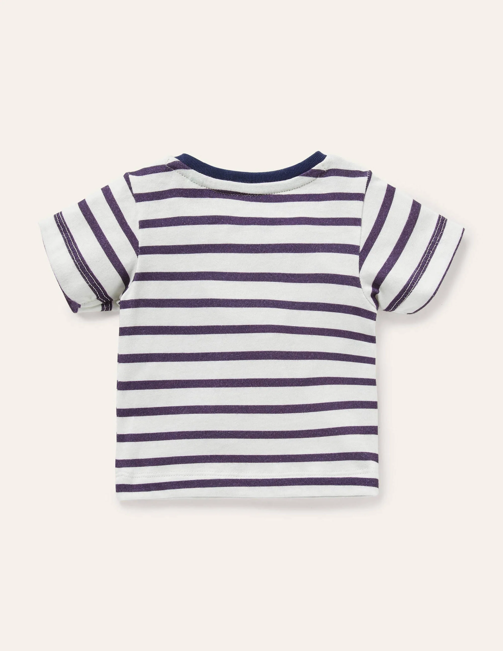 T-Shirt mit Tierapplikationen-Naturweiß/Segelblau, Krokodil - Image 2